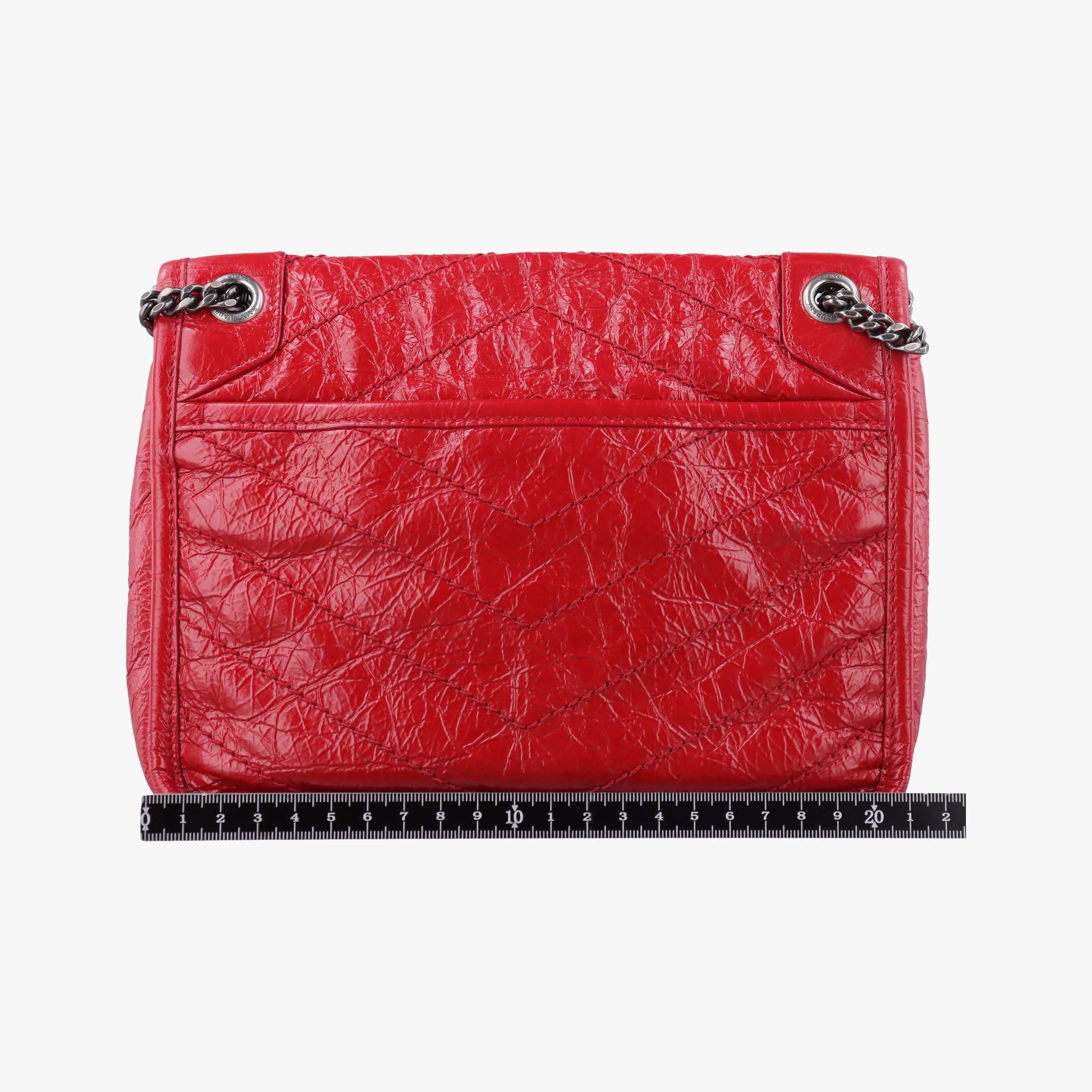 Pre-owned Yves Saint Laurent Niki Red Leather 533037 shoulderbag | stylenewstar