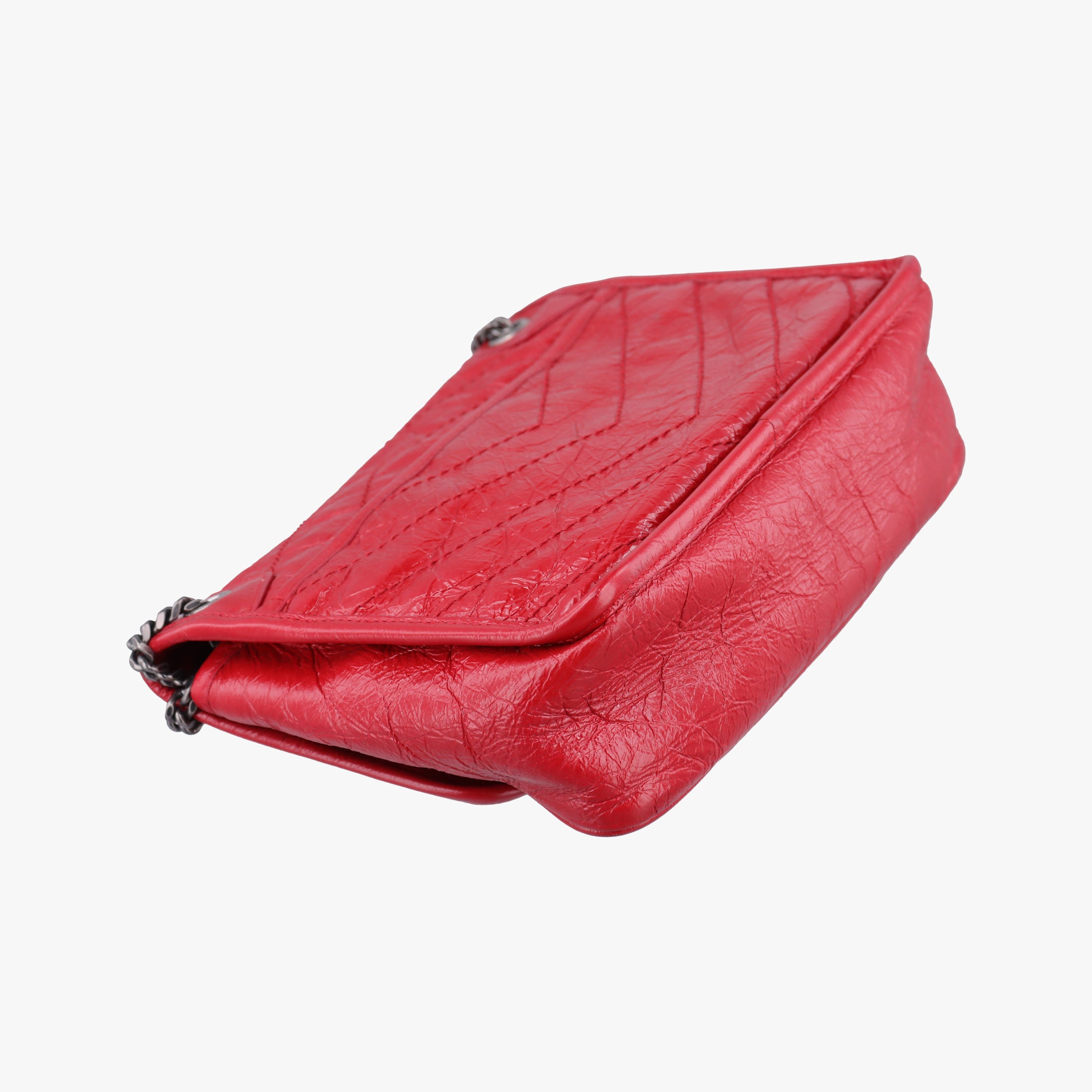 Pre-owned Yves Saint Laurent Niki Red Leather 533037 shoulderbag | stylenewstar