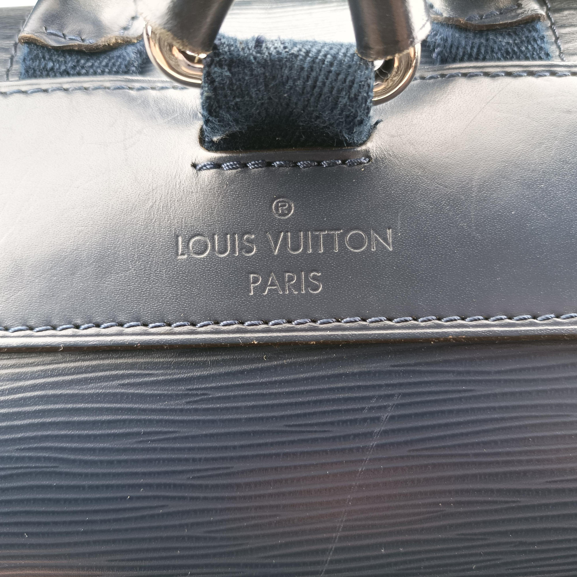 Pre-owned Louis Vuitton ChristopherPM Marine Epi M58868 backpack/rucksack | stylenewstar
