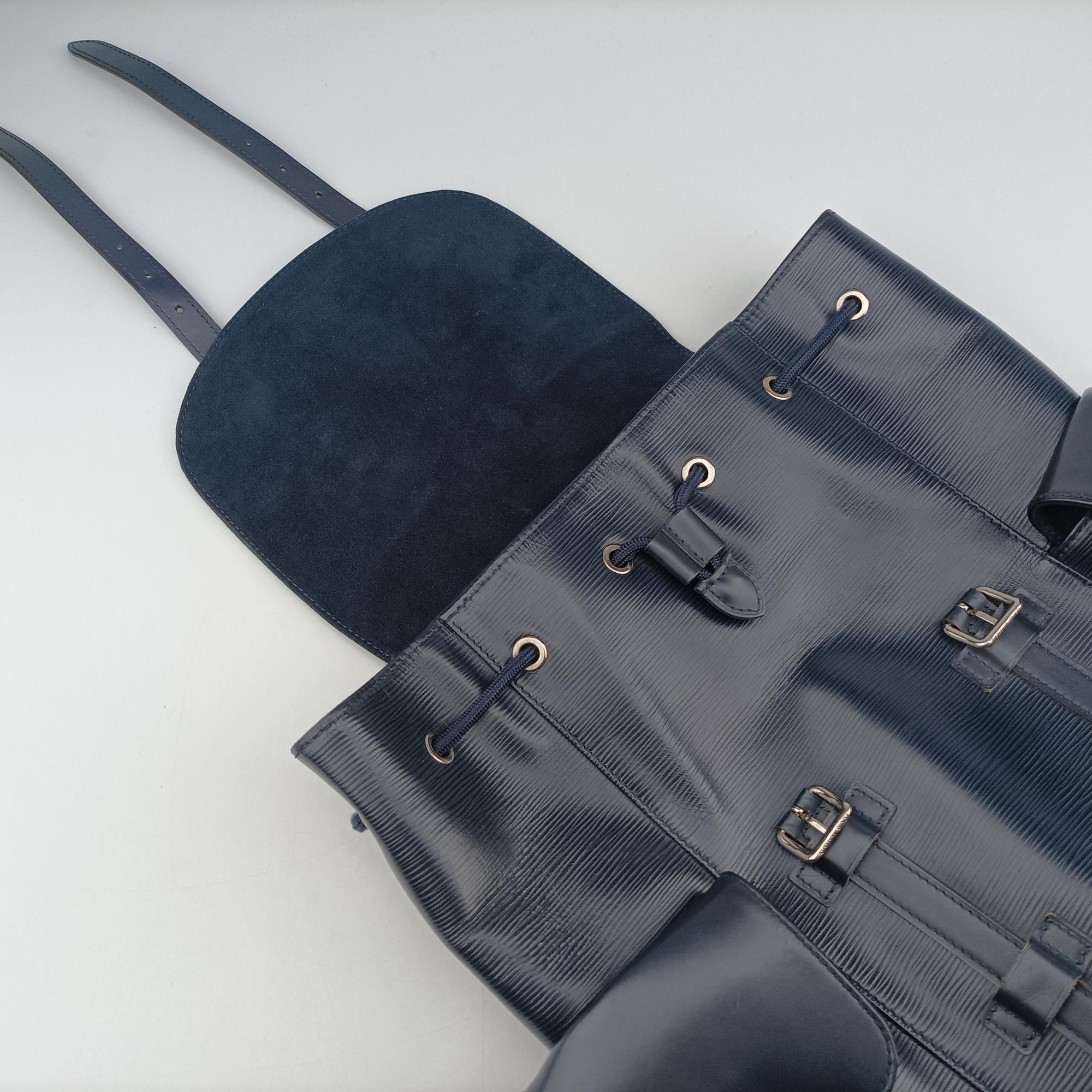 Pre-owned Louis Vuitton ChristopherPM Marine Epi M58868 backpack/rucksack | stylenewstar