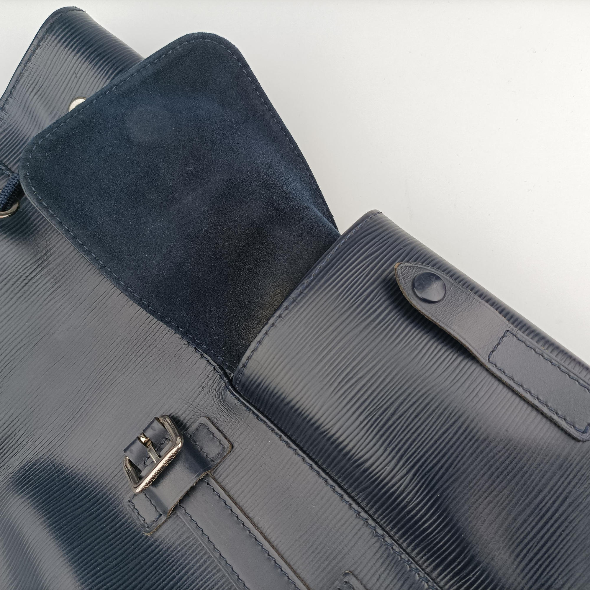 Pre-owned Louis Vuitton ChristopherPM Marine Epi M58868 backpack/rucksack | stylenewstar