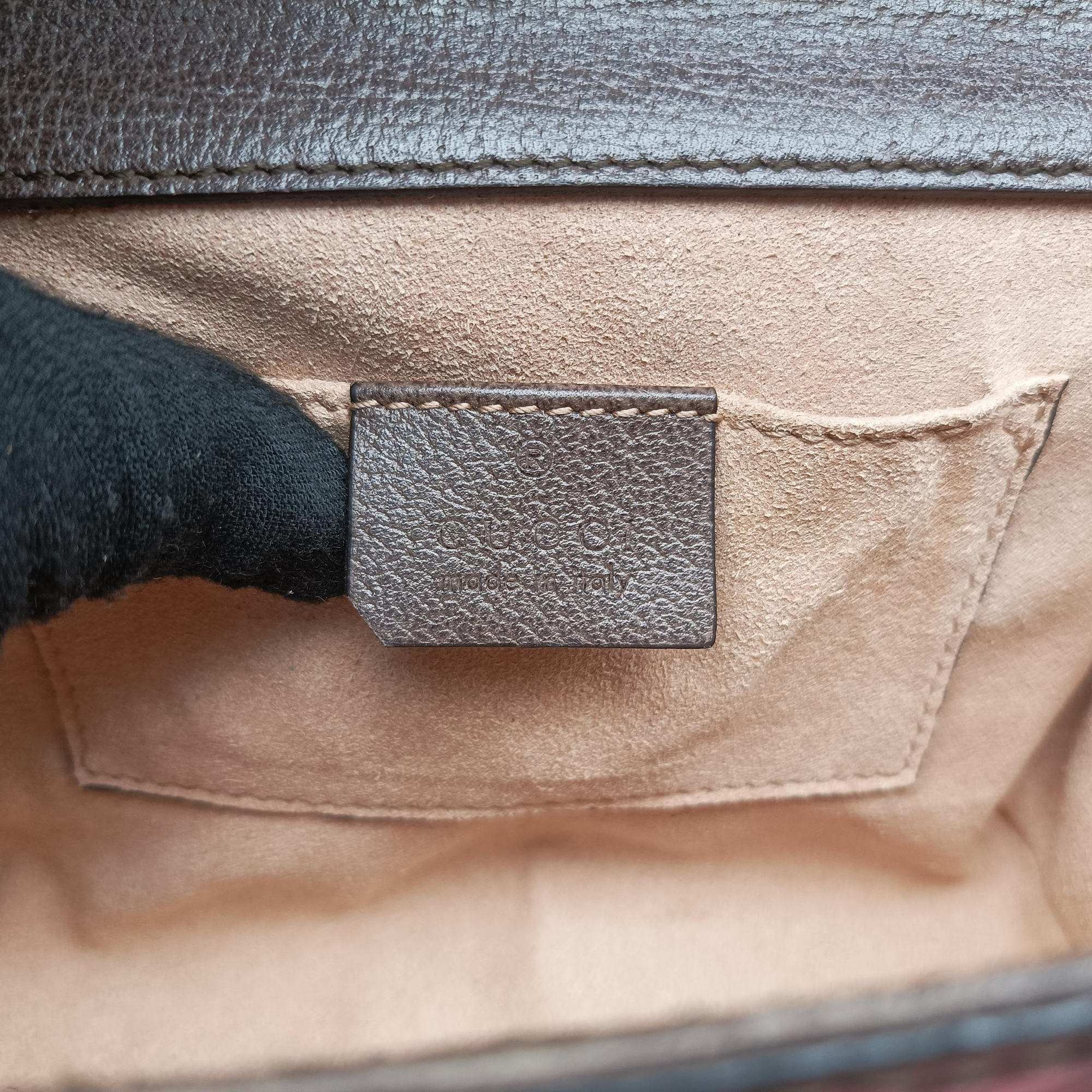 Pre-owned Gucci Padlock Brown PVC coated canvas 409487 shoulderbag | stylenewstar