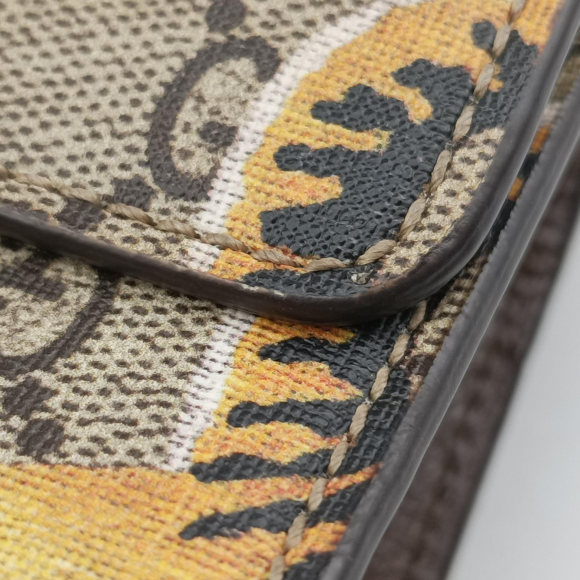 Pre-owned Gucci Padlock Brown PVC coated canvas 409487 shoulderbag | stylenewstar