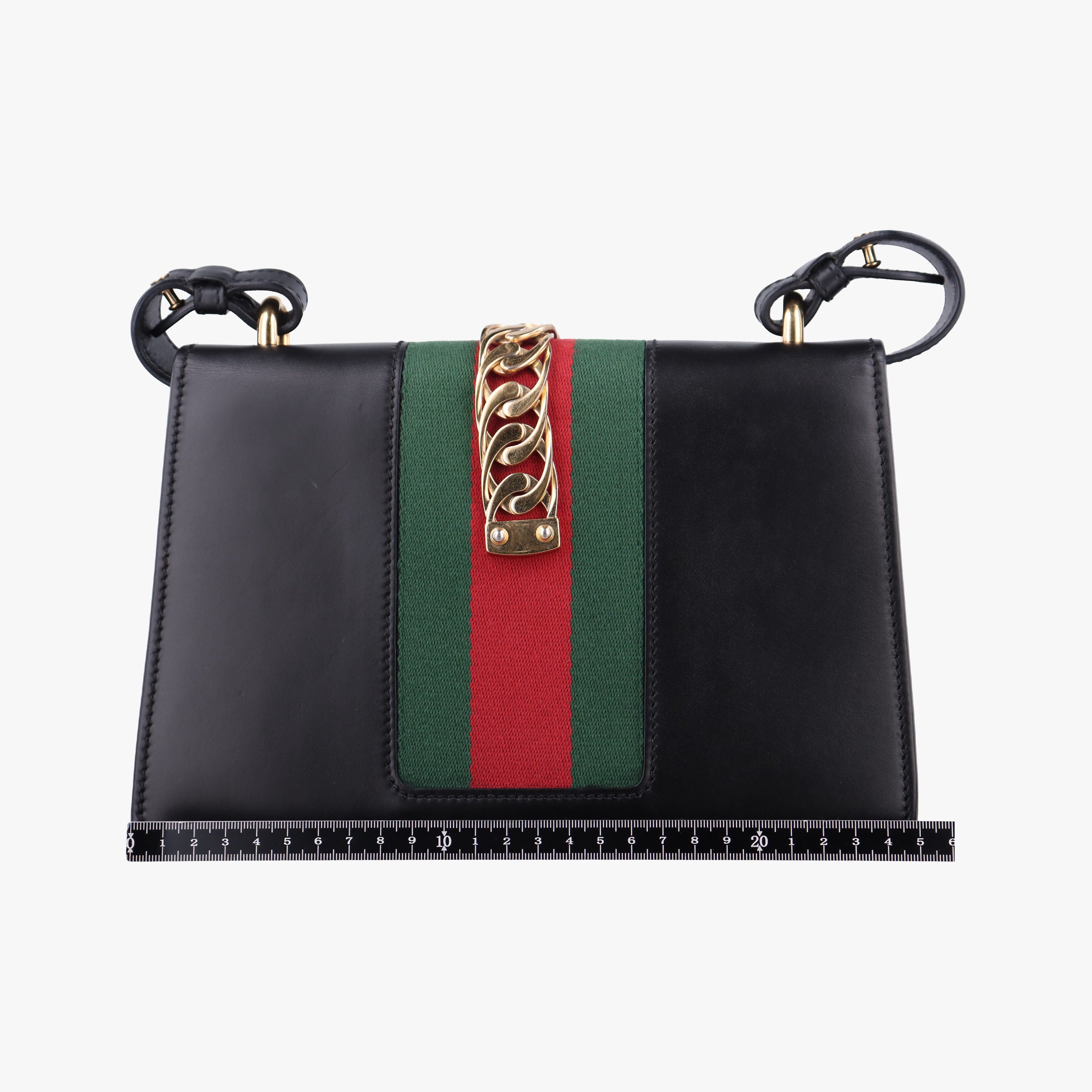 Pre-owned Gucci Sylvie Black Leather 421882 shoulderbag | stylenewstar