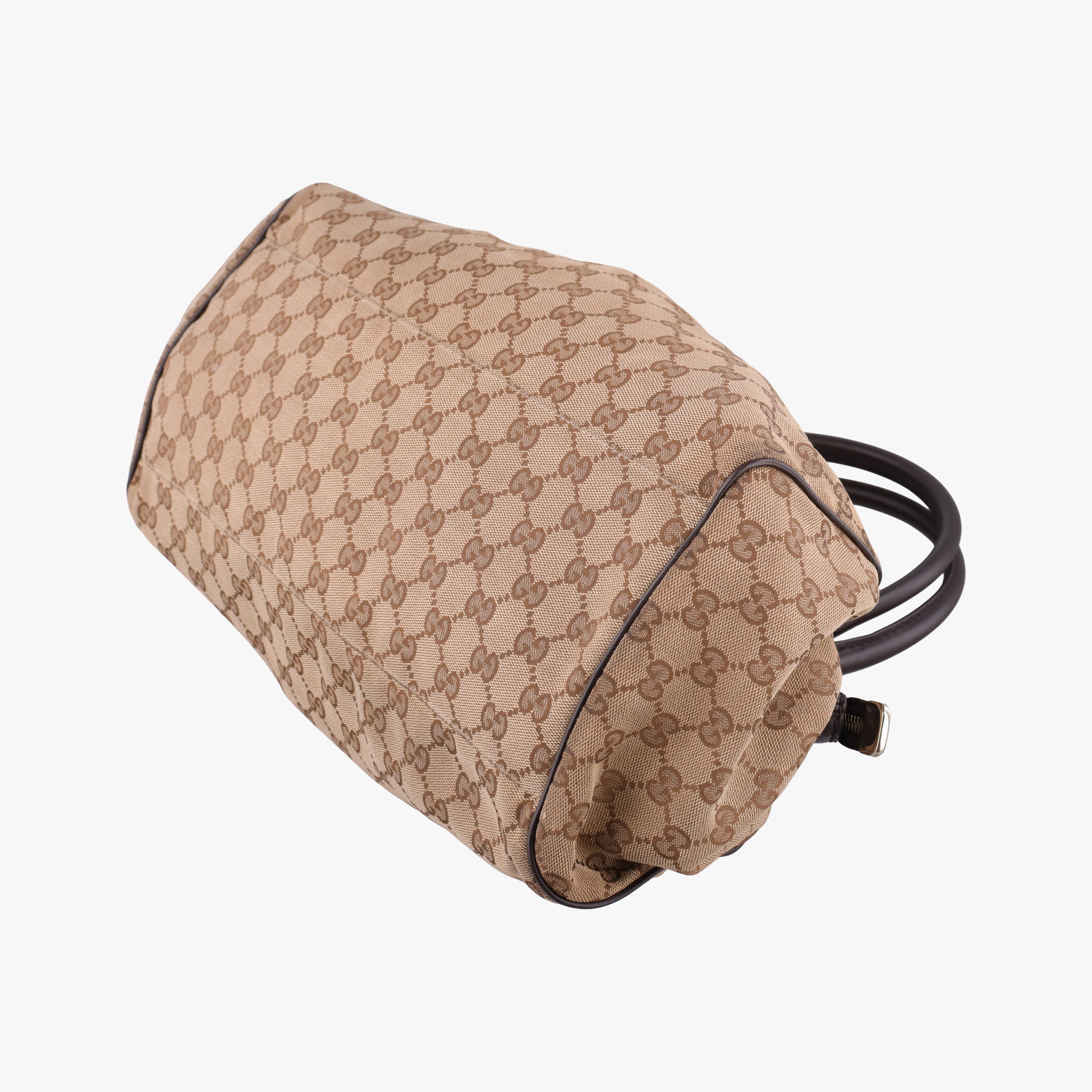 Pre-owned Gucci Sukey GUCCISSIMA Beige×Brown canvas 223974 handbag | stylenewstar