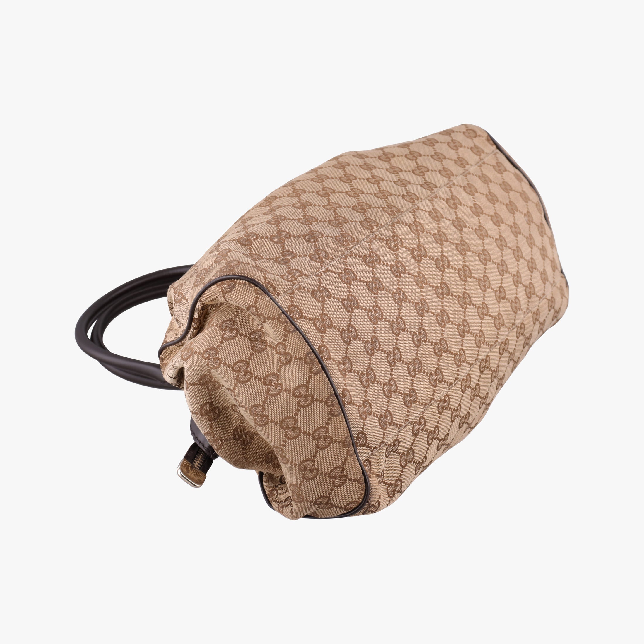 Pre-owned Gucci Sukey GUCCISSIMA Beige×Brown canvas 223974 handbag | stylenewstar