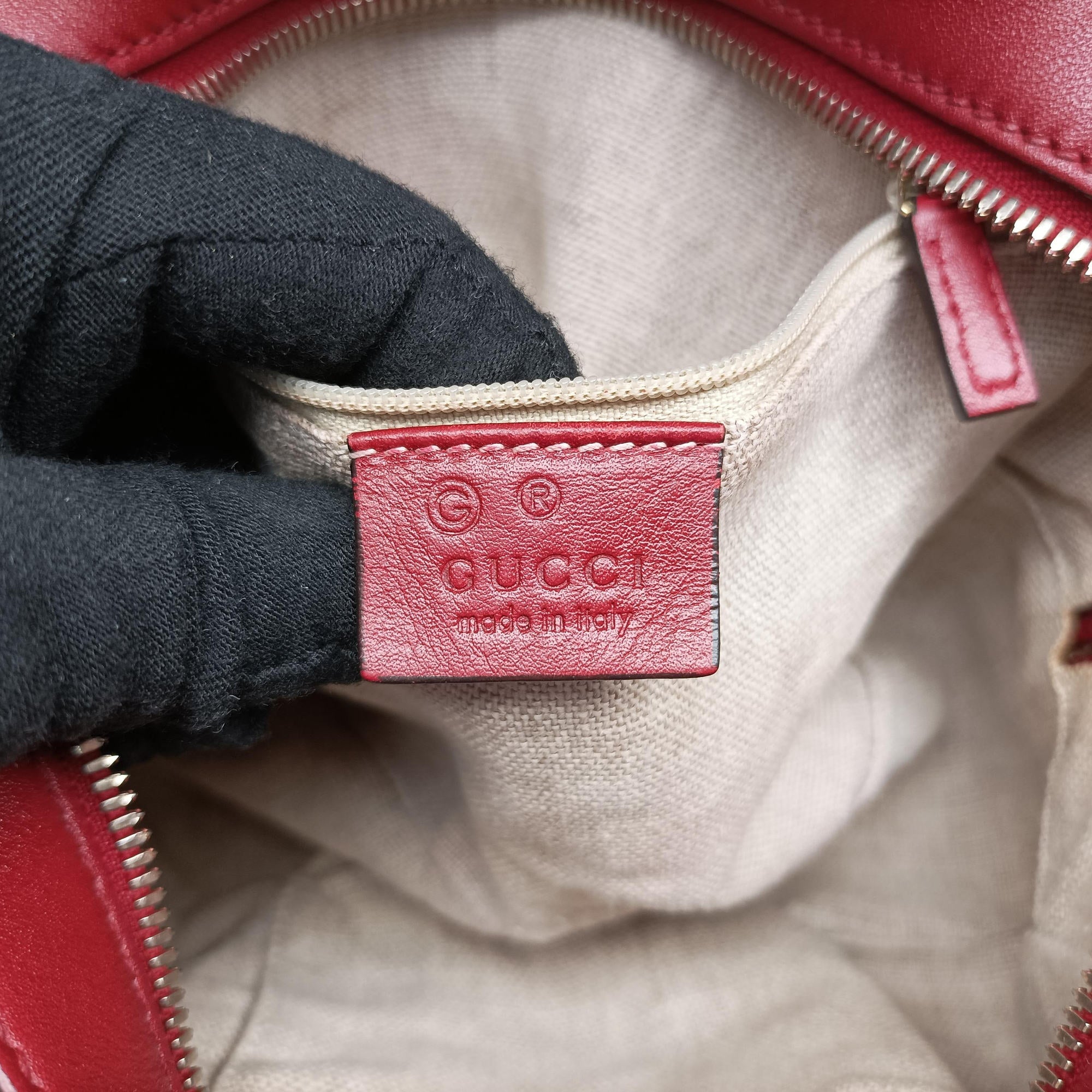 Pre-owned Gucci Microguccissima Red Leather 510289 shoulderbag | stylenewstar