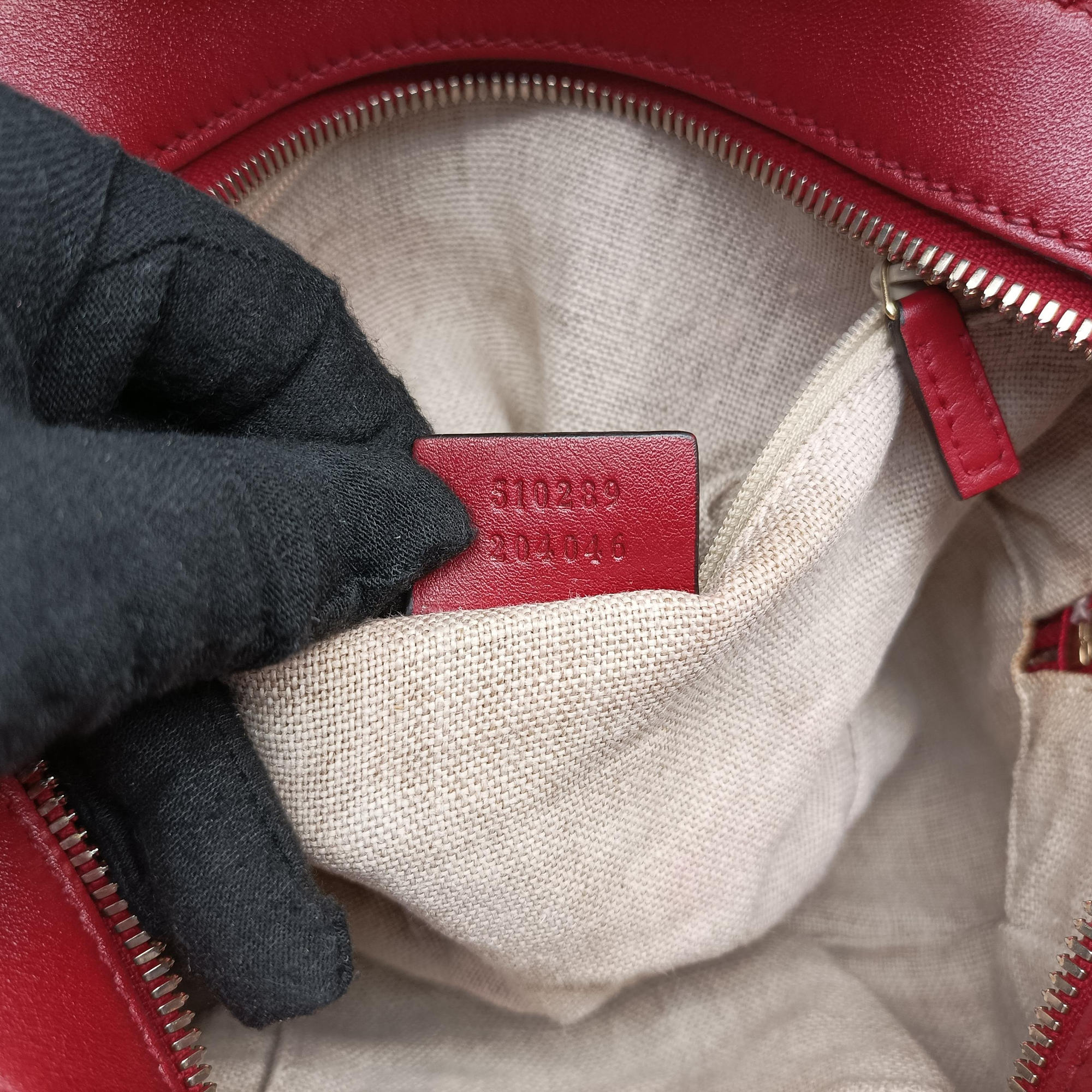 Pre-owned Gucci Microguccissima Red Leather 510289 shoulderbag | stylenewstar