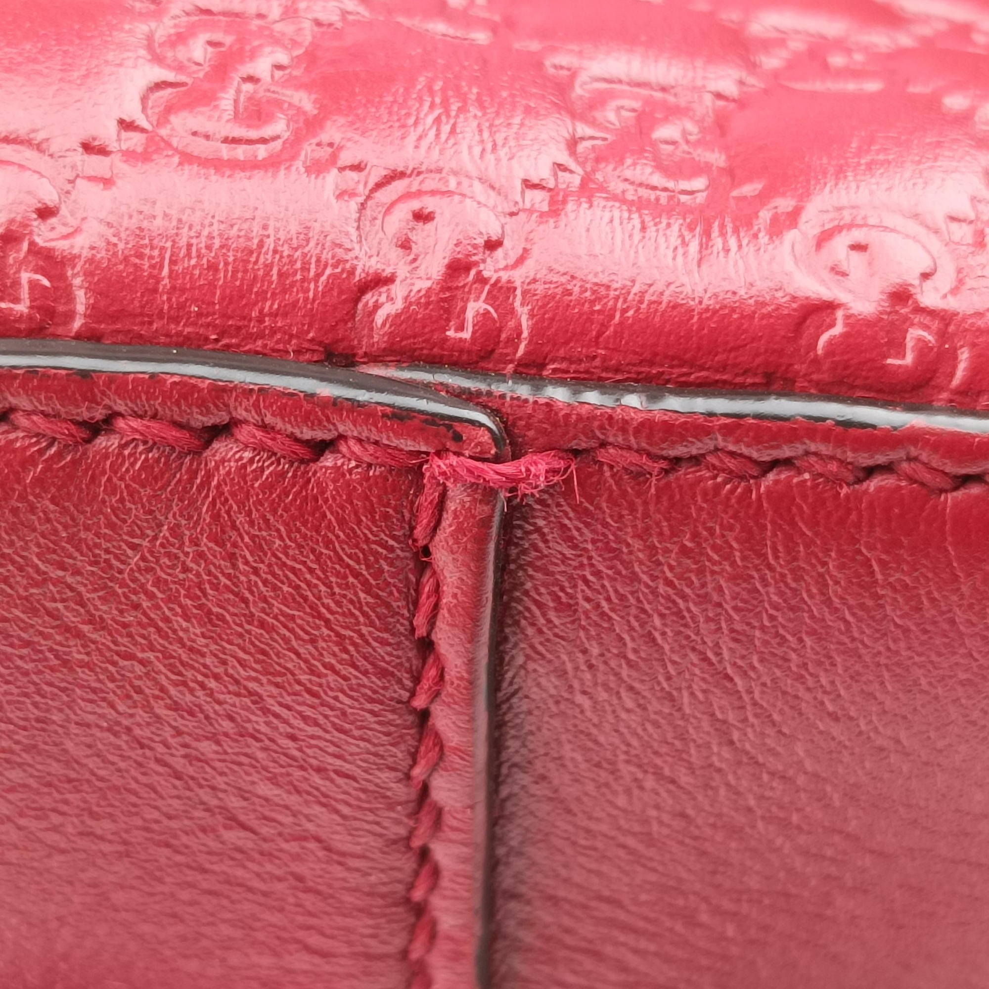 Pre-owned Gucci Microguccissima Red Leather 510289 shoulderbag | stylenewstar