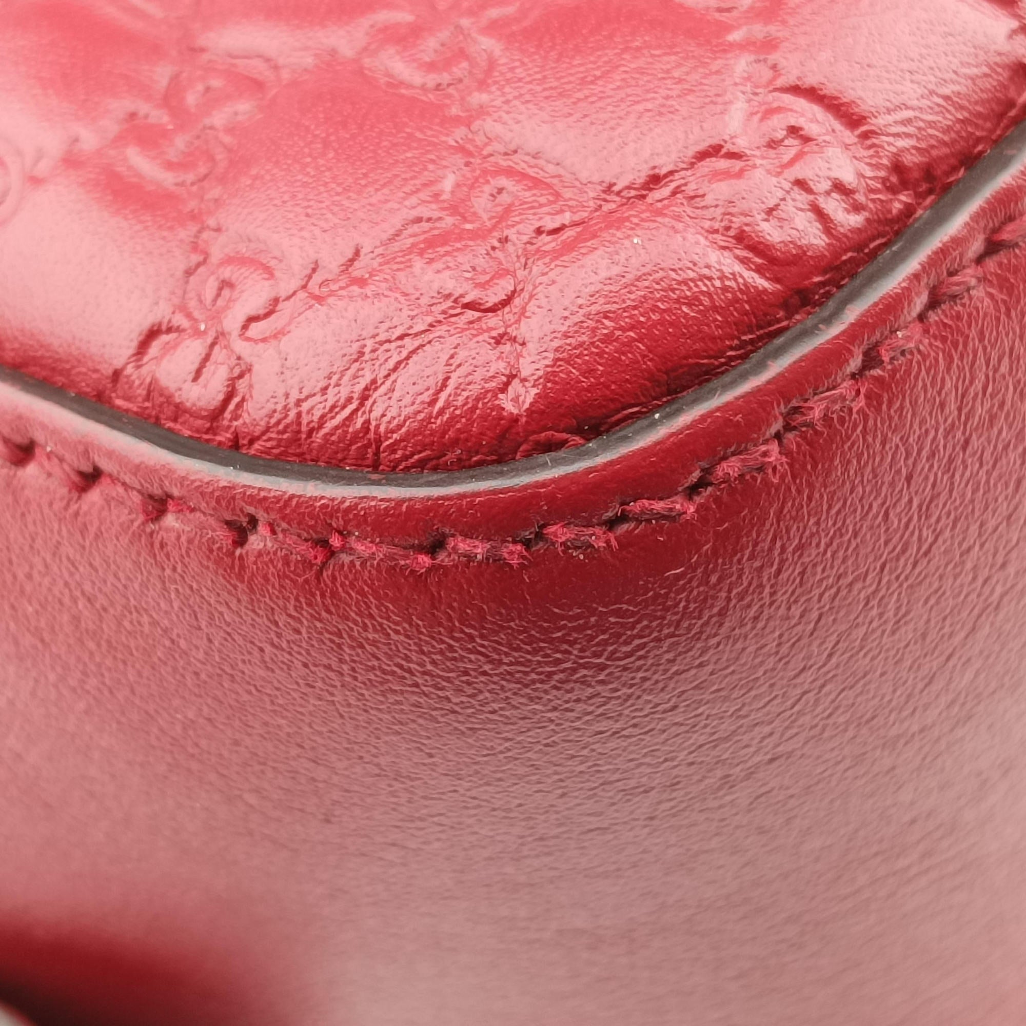 Pre-owned Gucci Microguccissima Red Leather 510289 shoulderbag | stylenewstar