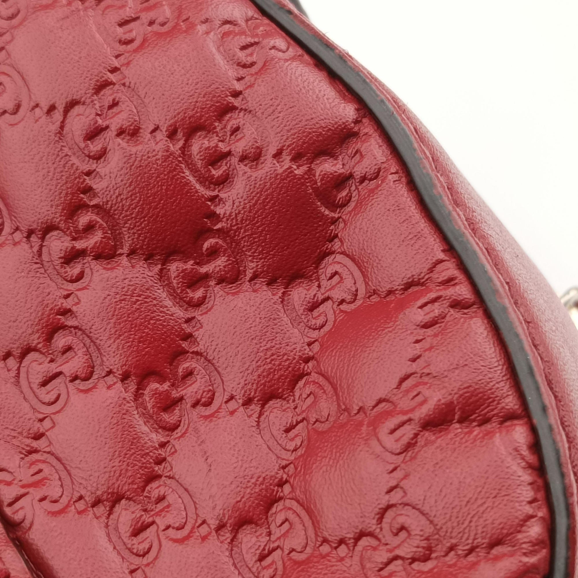 Pre-owned Gucci Microguccissima Red Leather 510289 shoulderbag | stylenewstar