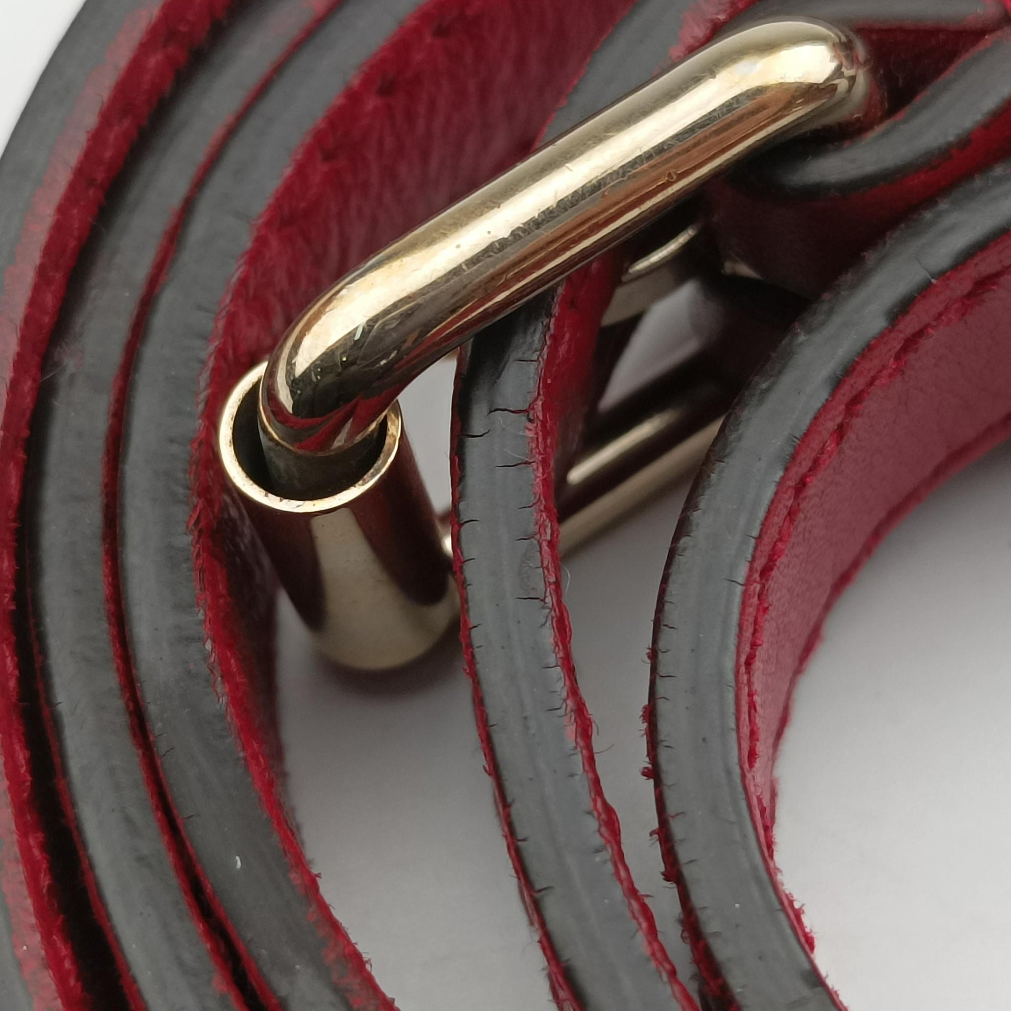 Pre-owned Gucci Microguccissima Red Leather 510289 shoulderbag | stylenewstar