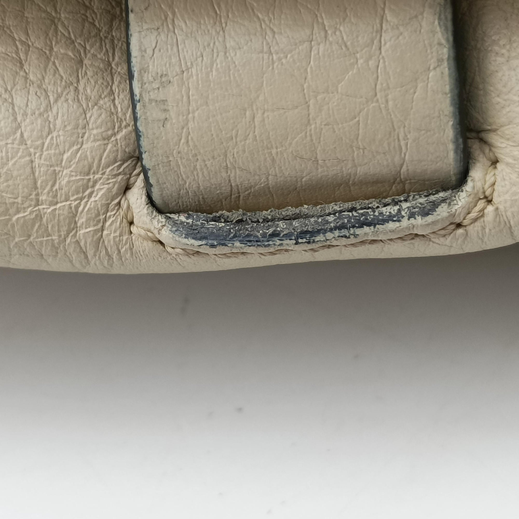 Pre-owned Valentino My Rockstud Rolling Flap Top Handle White Leather  shoulderbag | stylenewstar