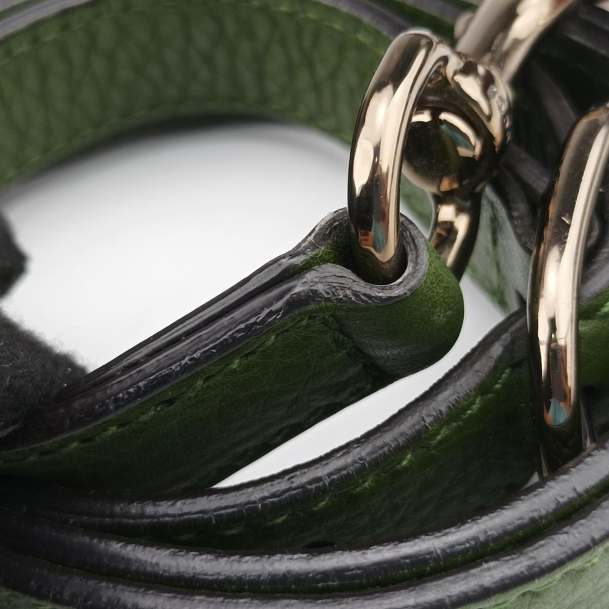 Pre-owned Gucci Bamboo Shopper Green Leather 323660 shoulderbag | stylenewstar