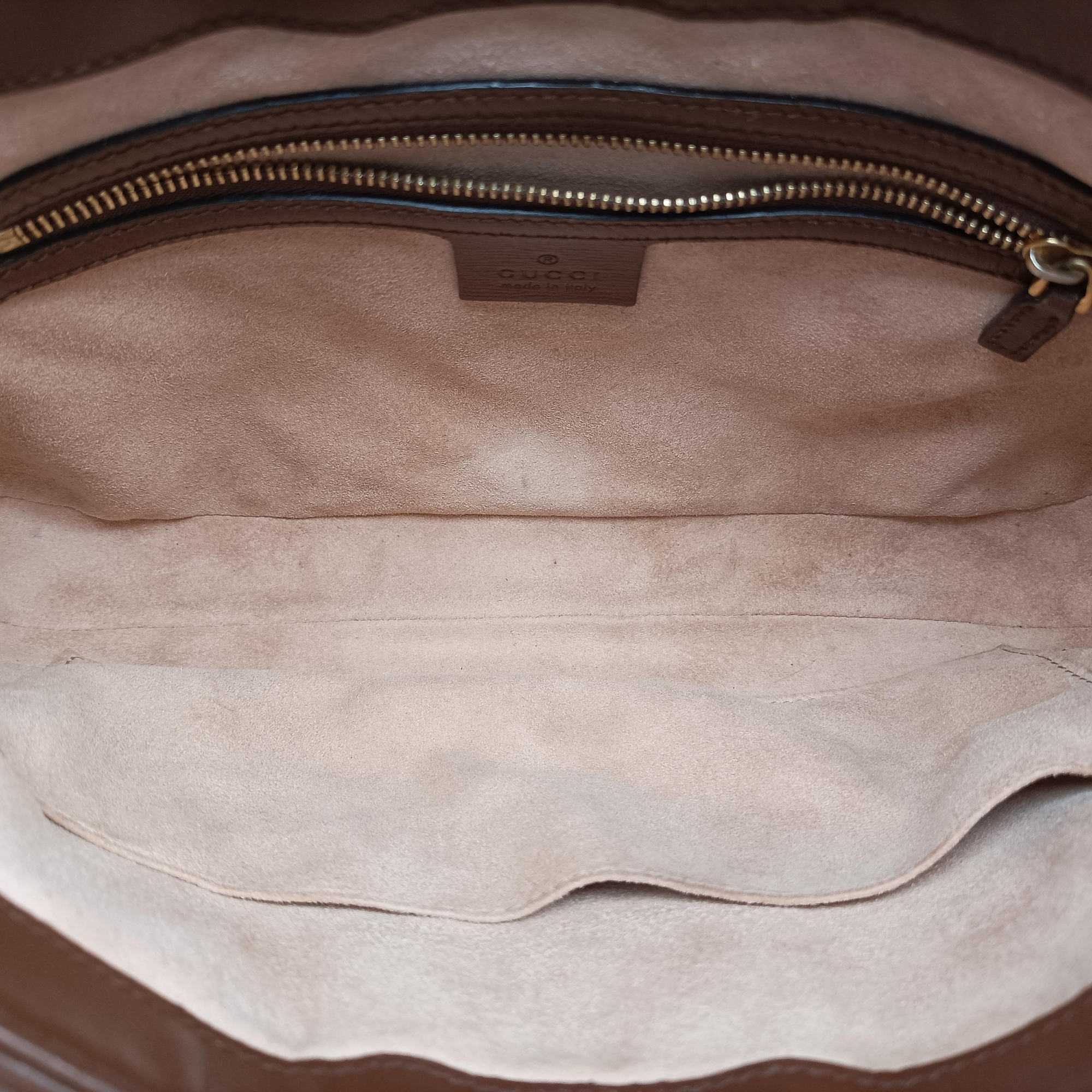Pre-owned Gucci Jackie 1961 GG Supreme brown x beige x multicolor PVC coated canvas×Leather 636706 shoulderbag | stylenewstar