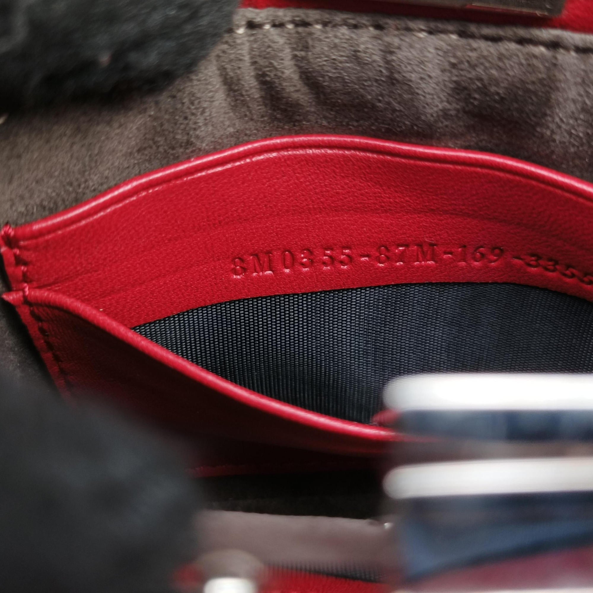 Vintage Fendi Micro Peekaboo Red×multi lambskin 8M0355 shoulderbag | stylenewstar