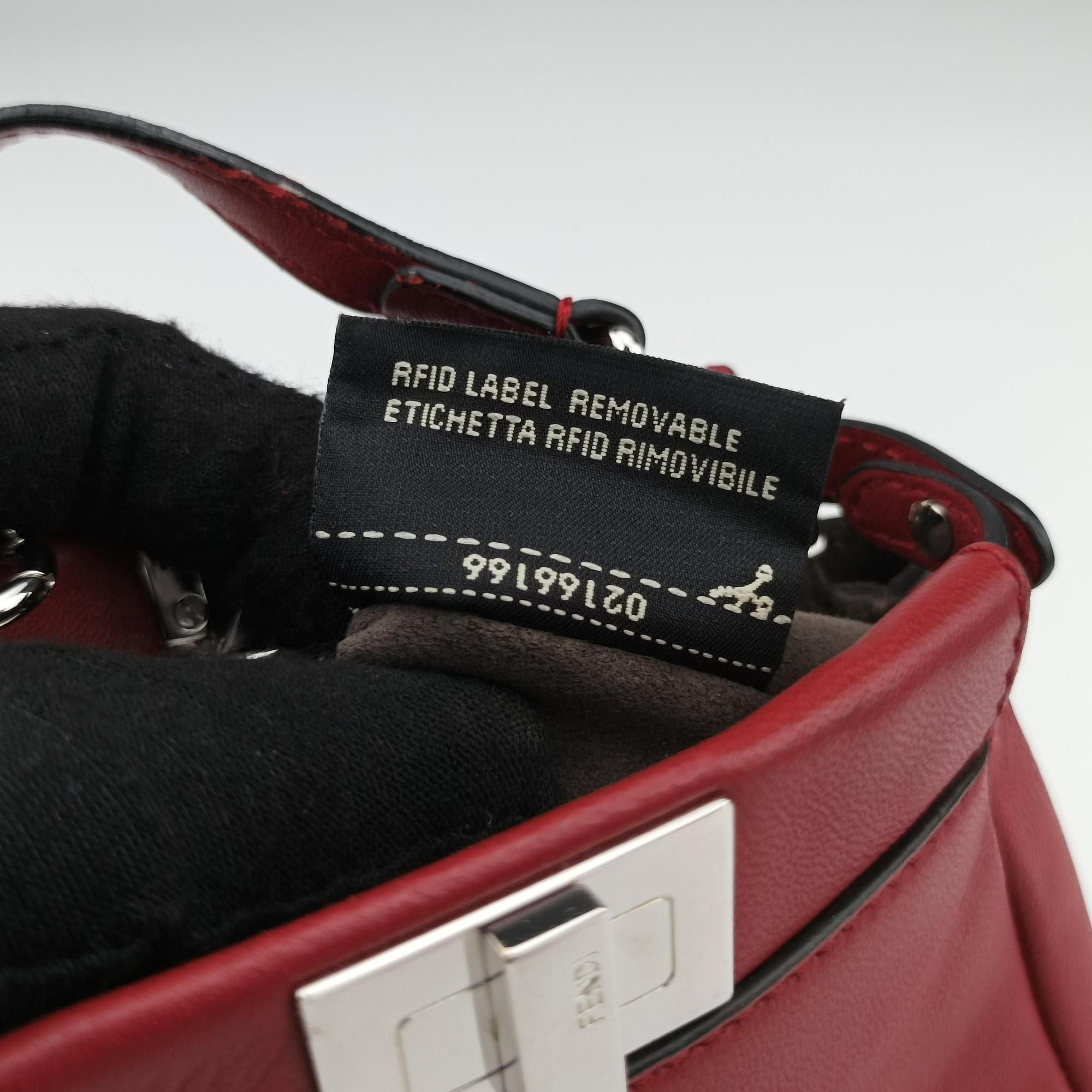 Vintage Fendi Micro Peekaboo Red×multi lambskin 8M0355 shoulderbag | stylenewstar