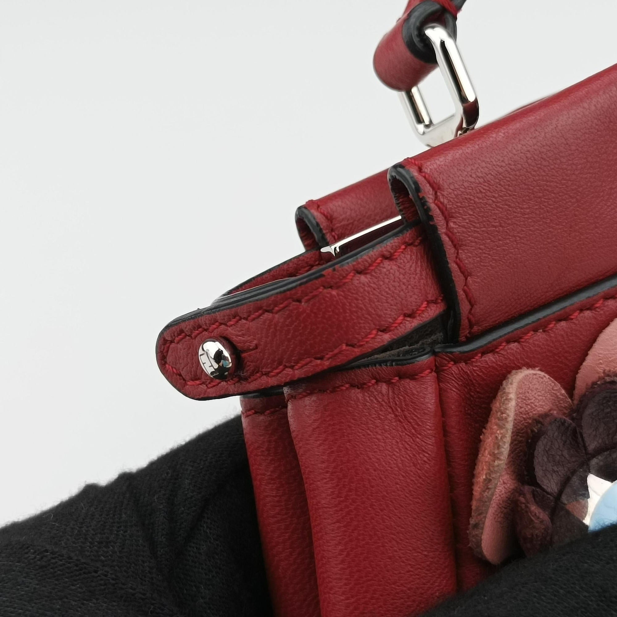 Vintage Fendi Micro Peekaboo Red×multi lambskin 8M0355 shoulderbag | stylenewstar