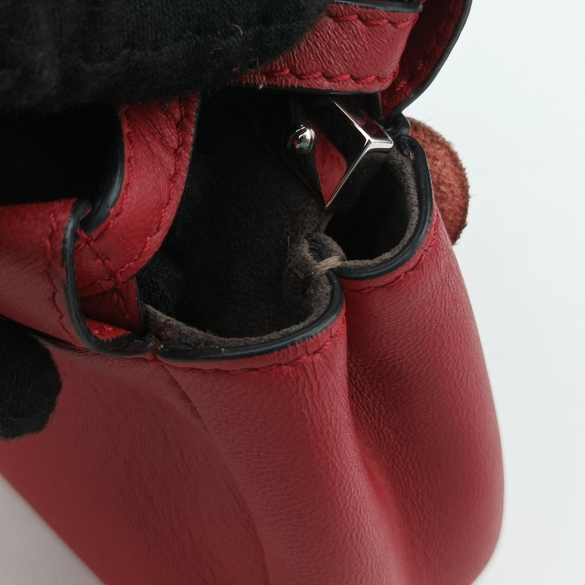 Vintage Fendi Micro Peekaboo Red×multi lambskin 8M0355 shoulderbag | stylenewstar