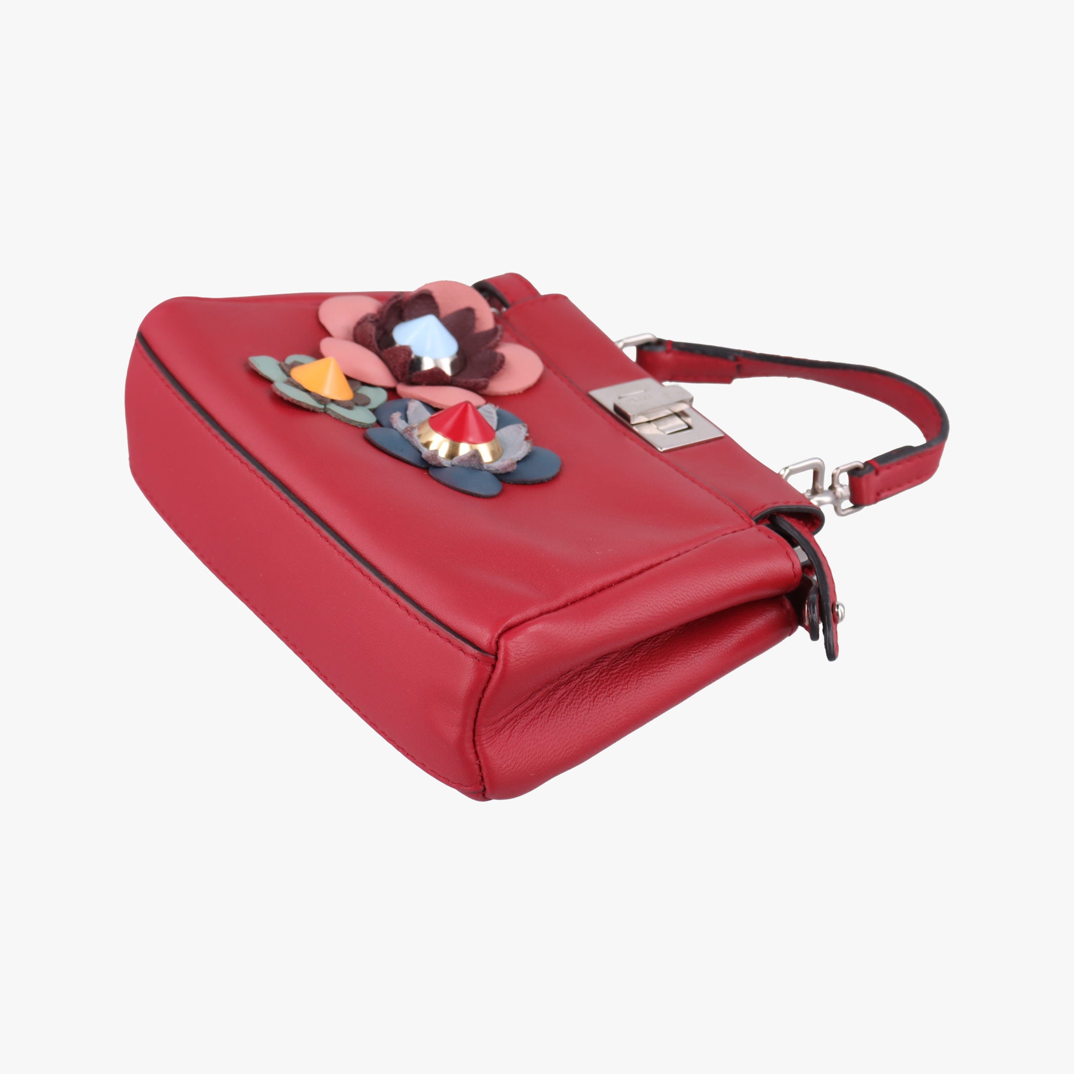 Vintage Fendi Micro Peekaboo Red×multi lambskin 8M0355 shoulderbag | stylenewstar