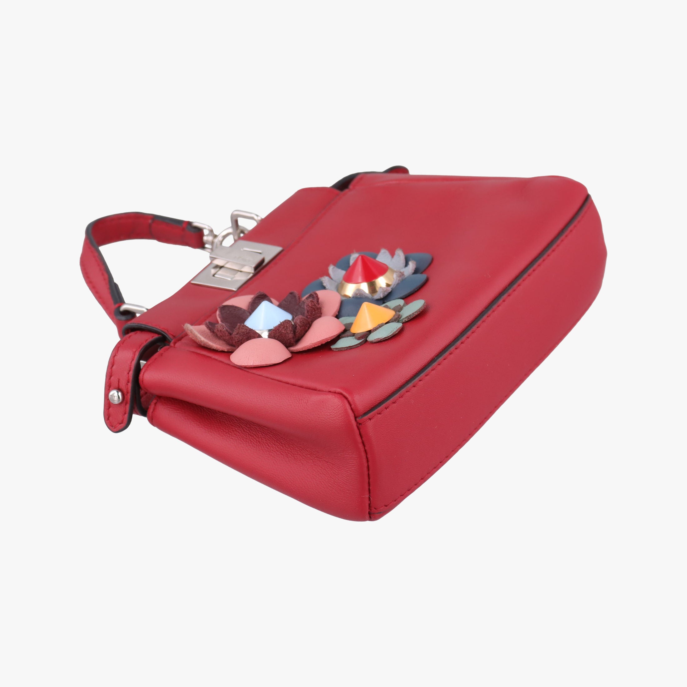 Vintage Fendi Micro Peekaboo Red×multi lambskin 8M0355 shoulderbag | stylenewstar