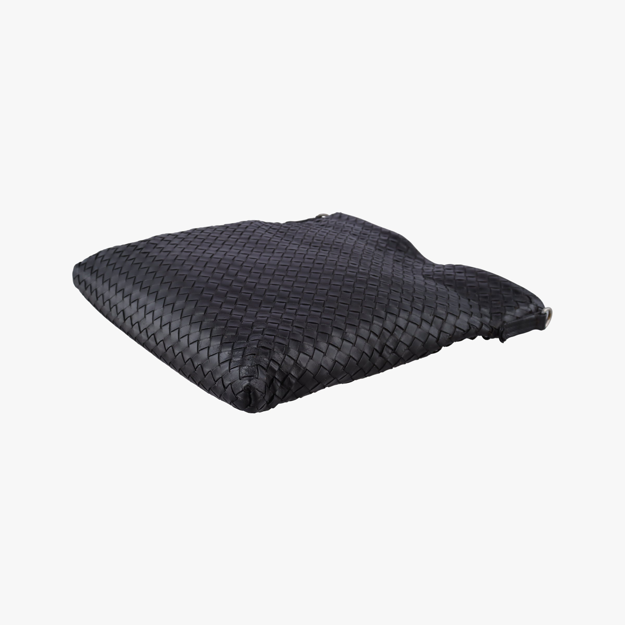 Pre-owned Bottega Veneta Intrecciato Black lambskin  shoulderbag | stylenewstar