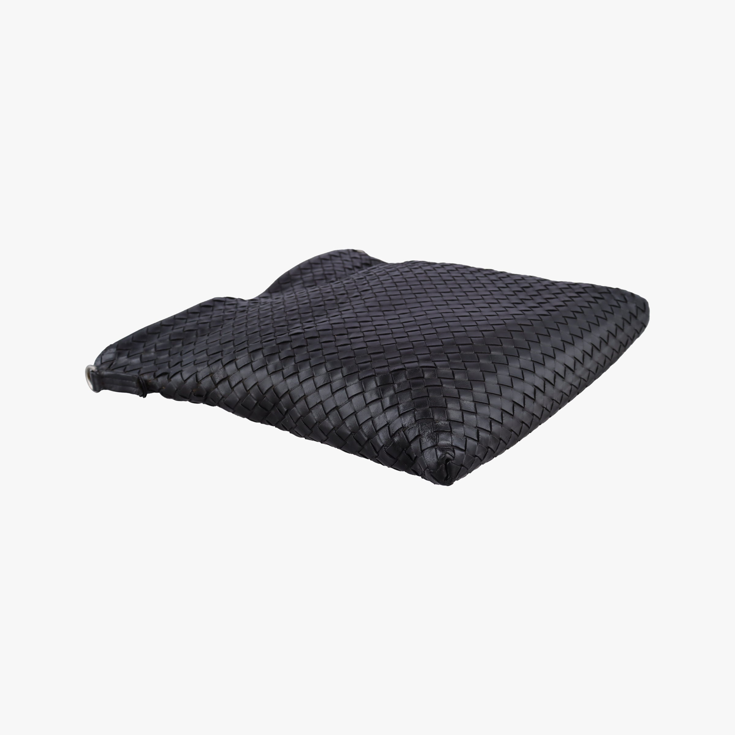 Pre-owned Bottega Veneta Intrecciato Black lambskin  shoulderbag | stylenewstar