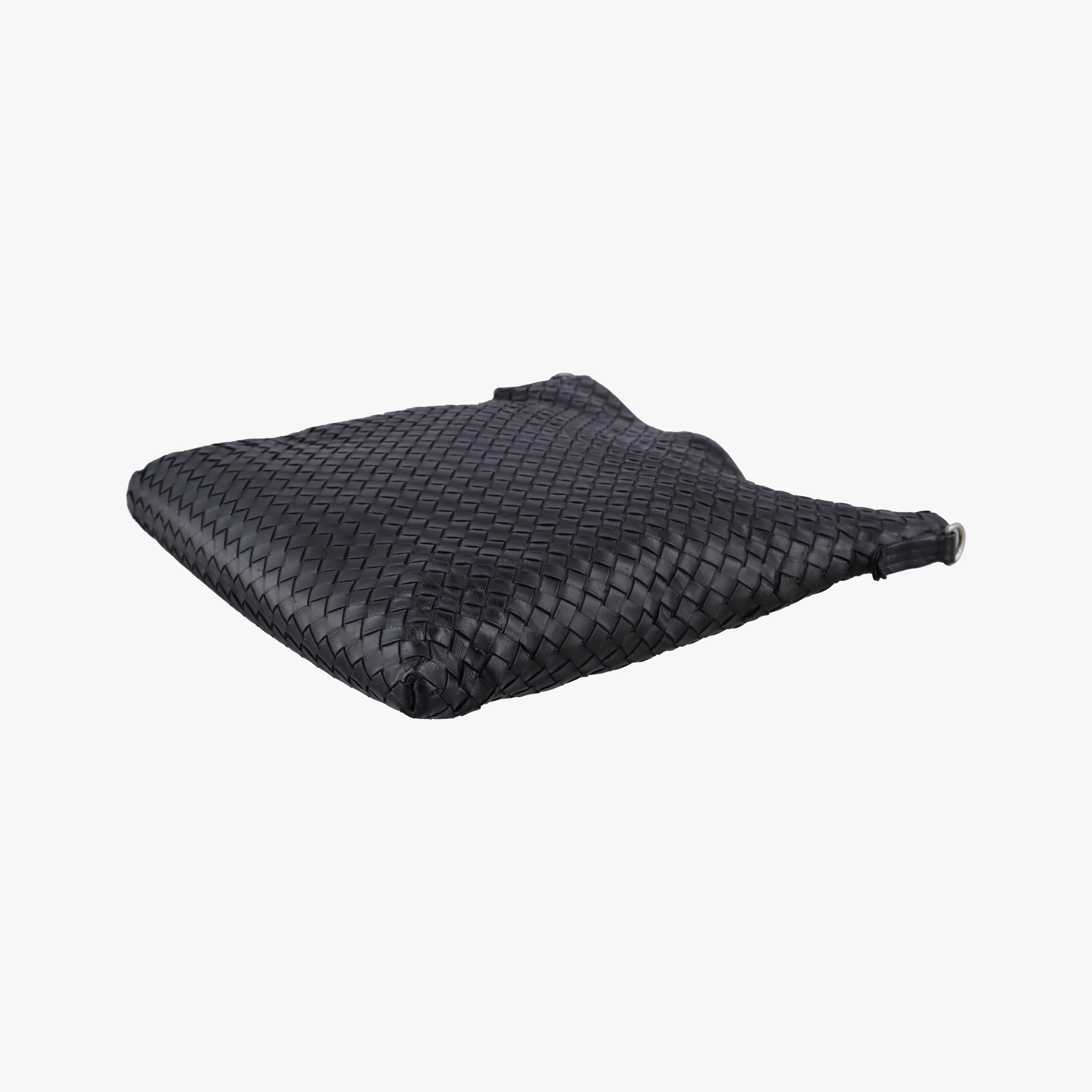 Pre-owned Bottega Veneta Intrecciato Black lambskin  shoulderbag | stylenewstar
