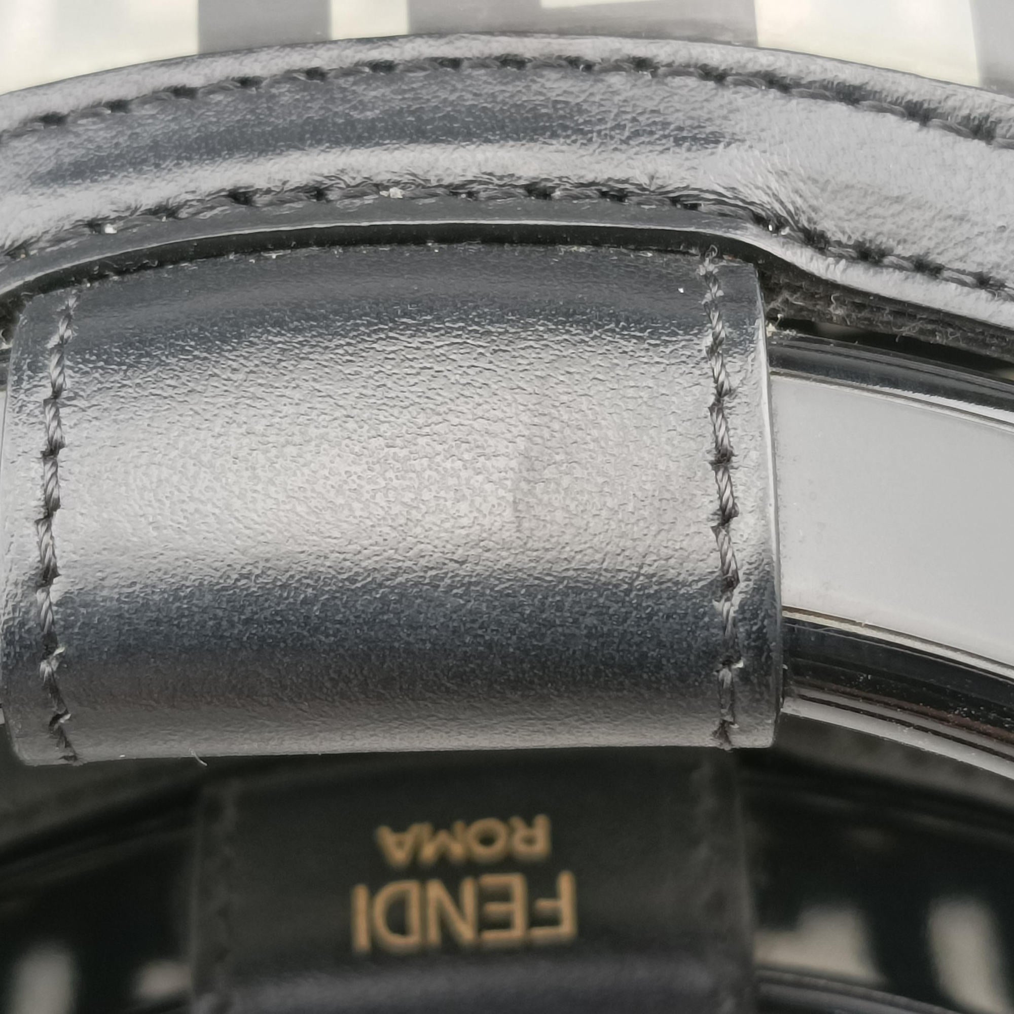 Pre-owned Fendi Runaway Shopper Black PVC Coated Canvas 8BH353 shoulderbag | stylenewstar