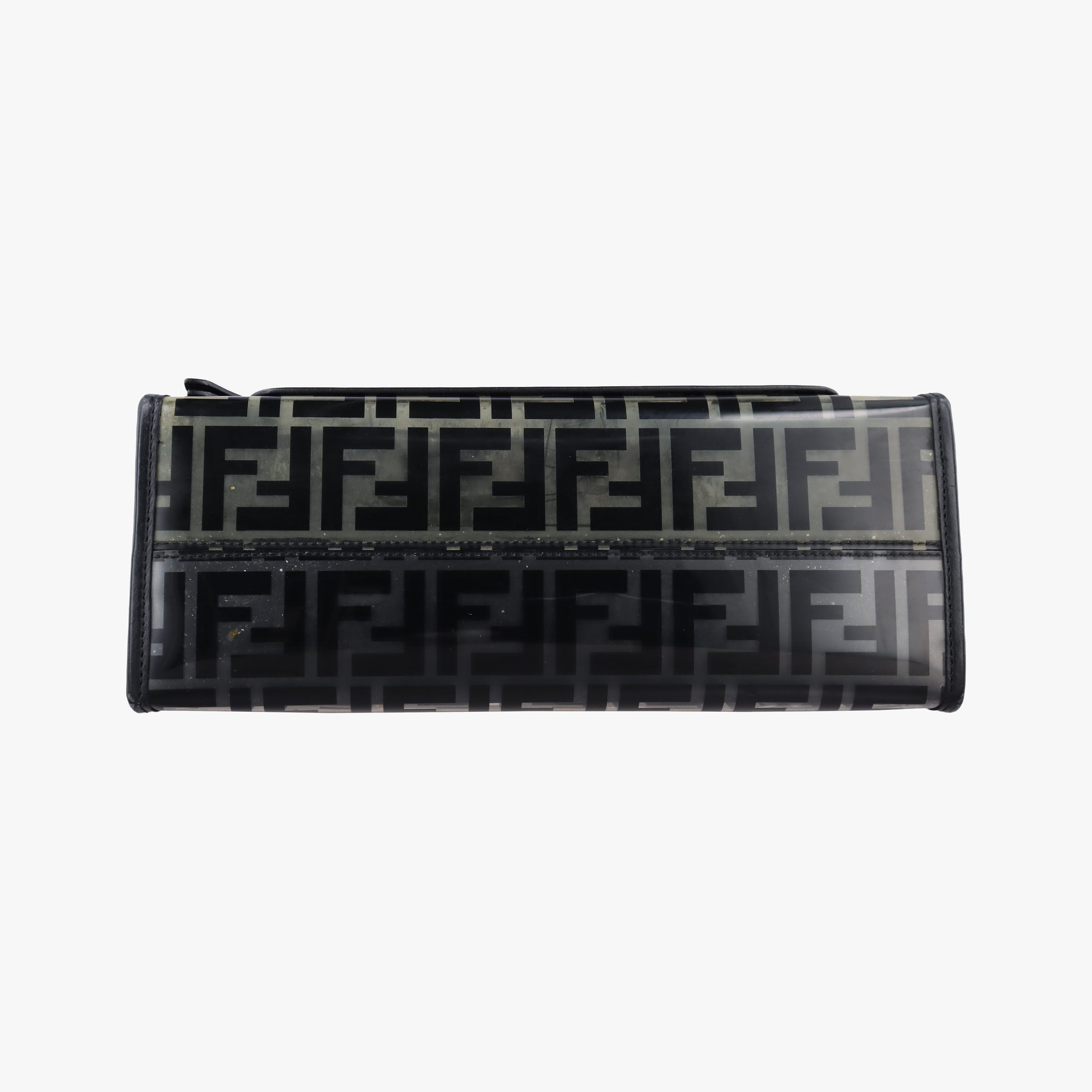 Pre-owned Fendi Runaway Shopper Black PVC Coated Canvas 8BH353 shoulderbag | stylenewstar