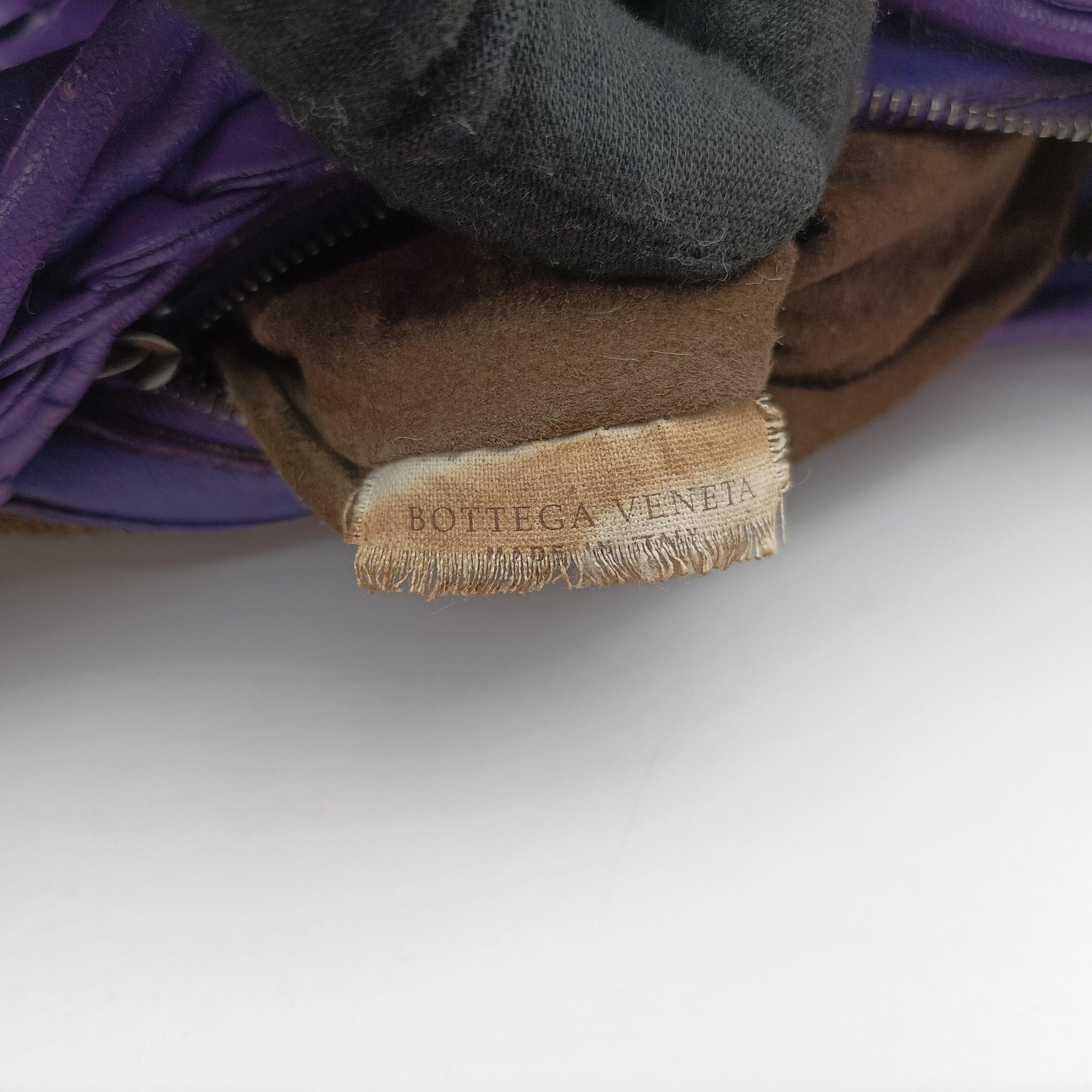 Pre-owned Bottega Veneta Intrecciato Purple lambskin  shoulderbag | stylenewstar