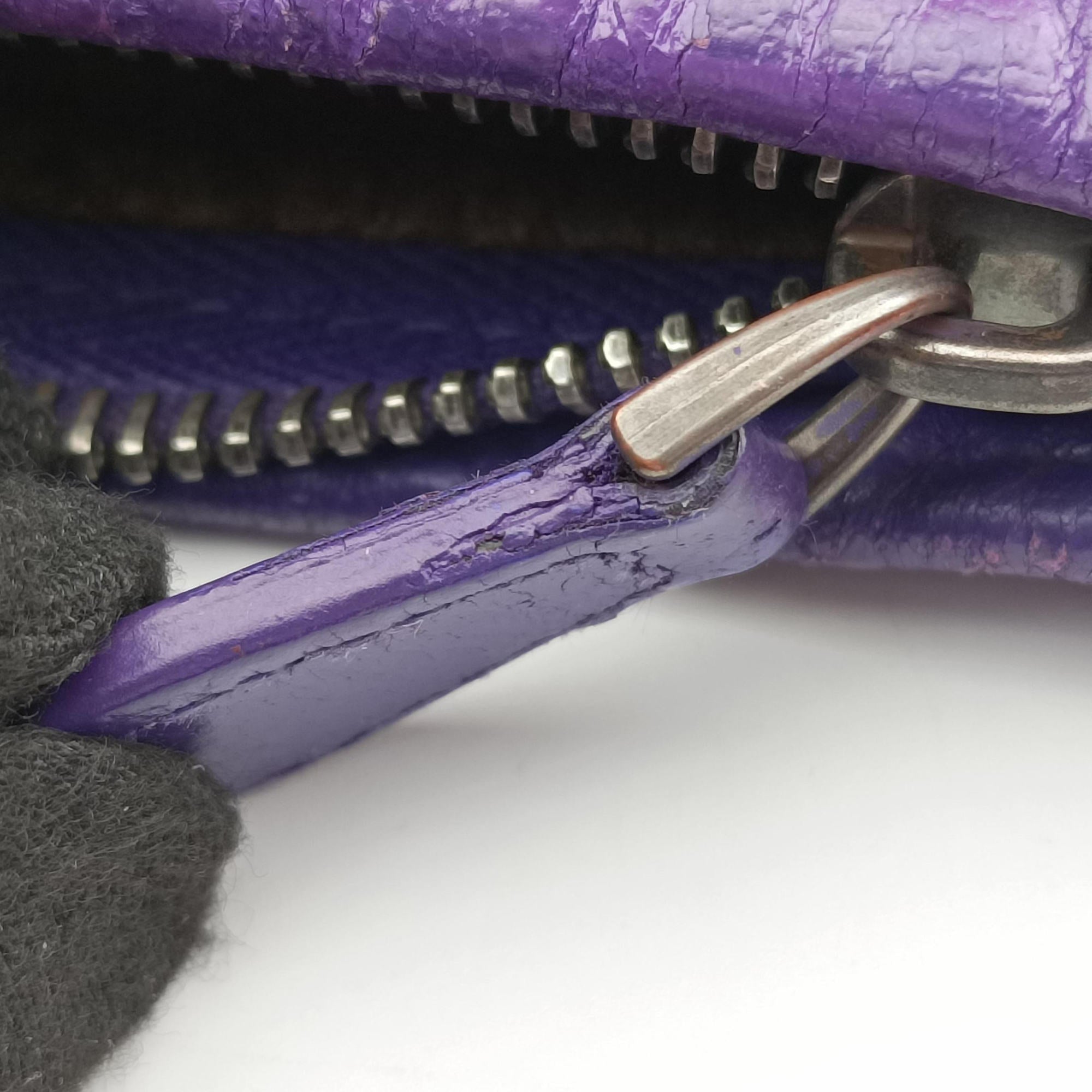 Pre-owned Bottega Veneta Intrecciato Purple lambskin  shoulderbag | stylenewstar