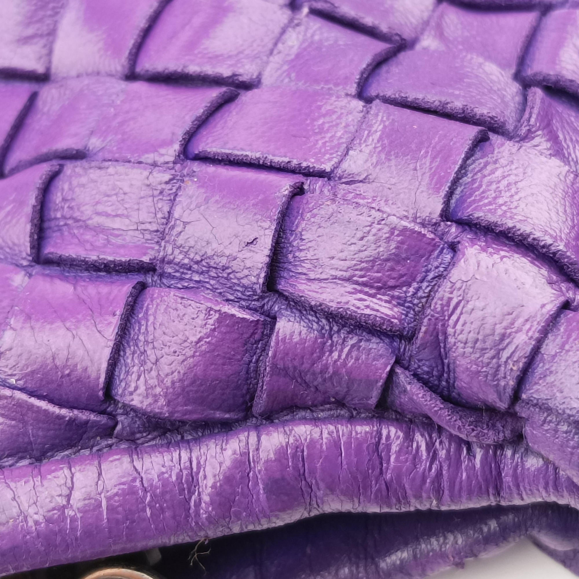 Pre-owned Bottega Veneta Intrecciato Purple lambskin  shoulderbag | stylenewstar