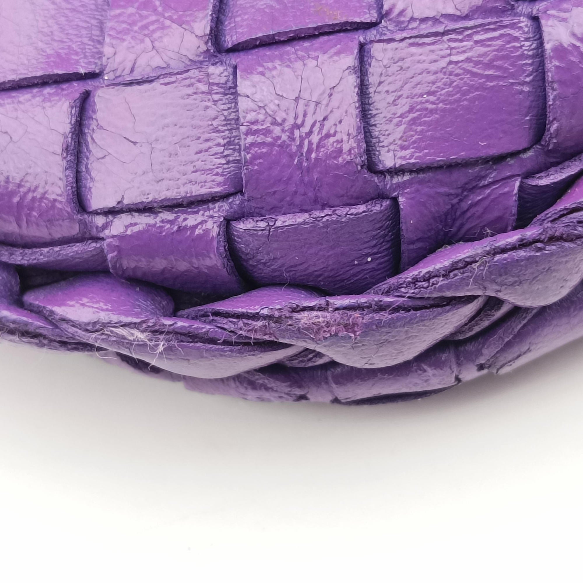 Pre-owned Bottega Veneta Intrecciato Purple lambskin  shoulderbag | stylenewstar