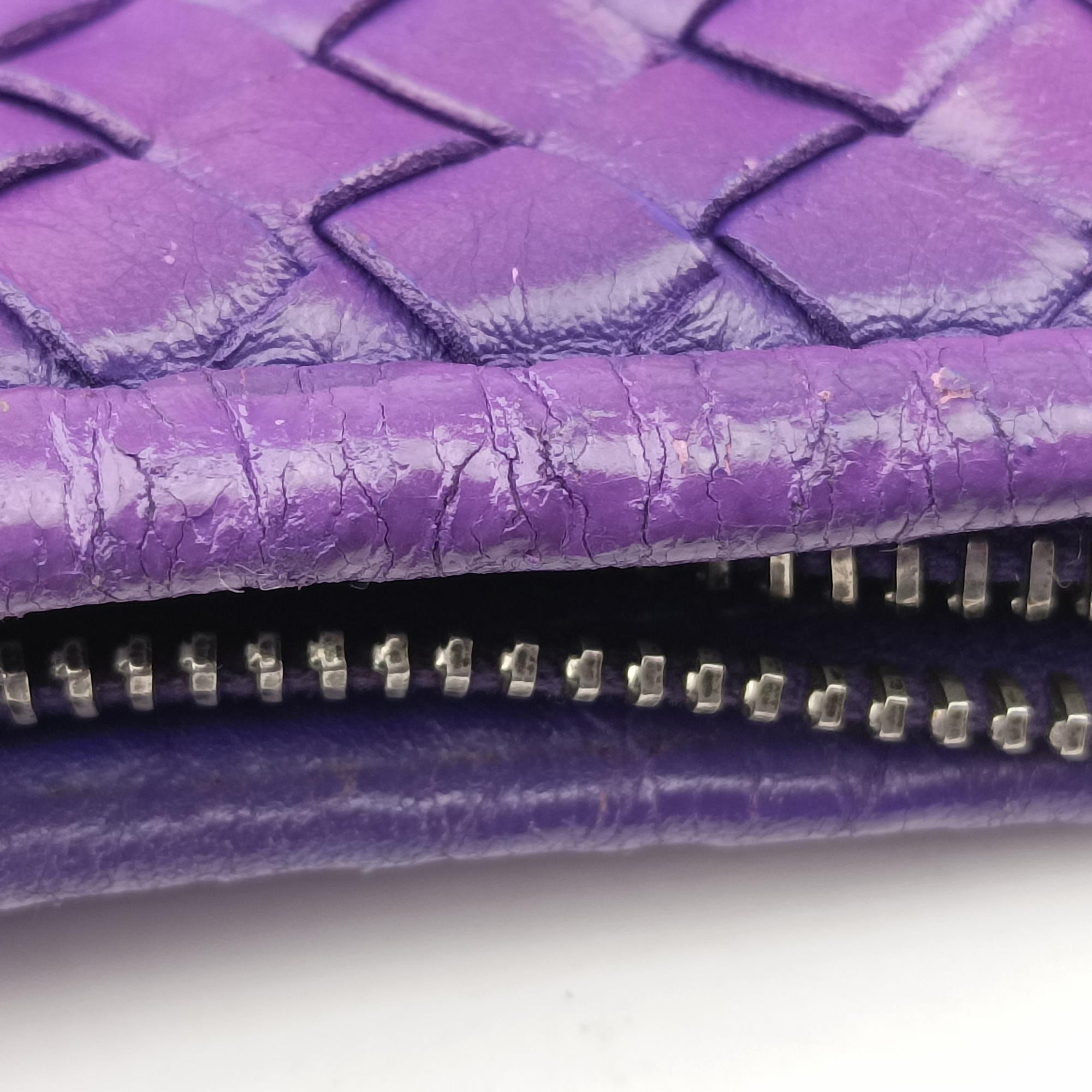 Pre-owned Bottega Veneta Intrecciato Purple lambskin  shoulderbag | stylenewstar