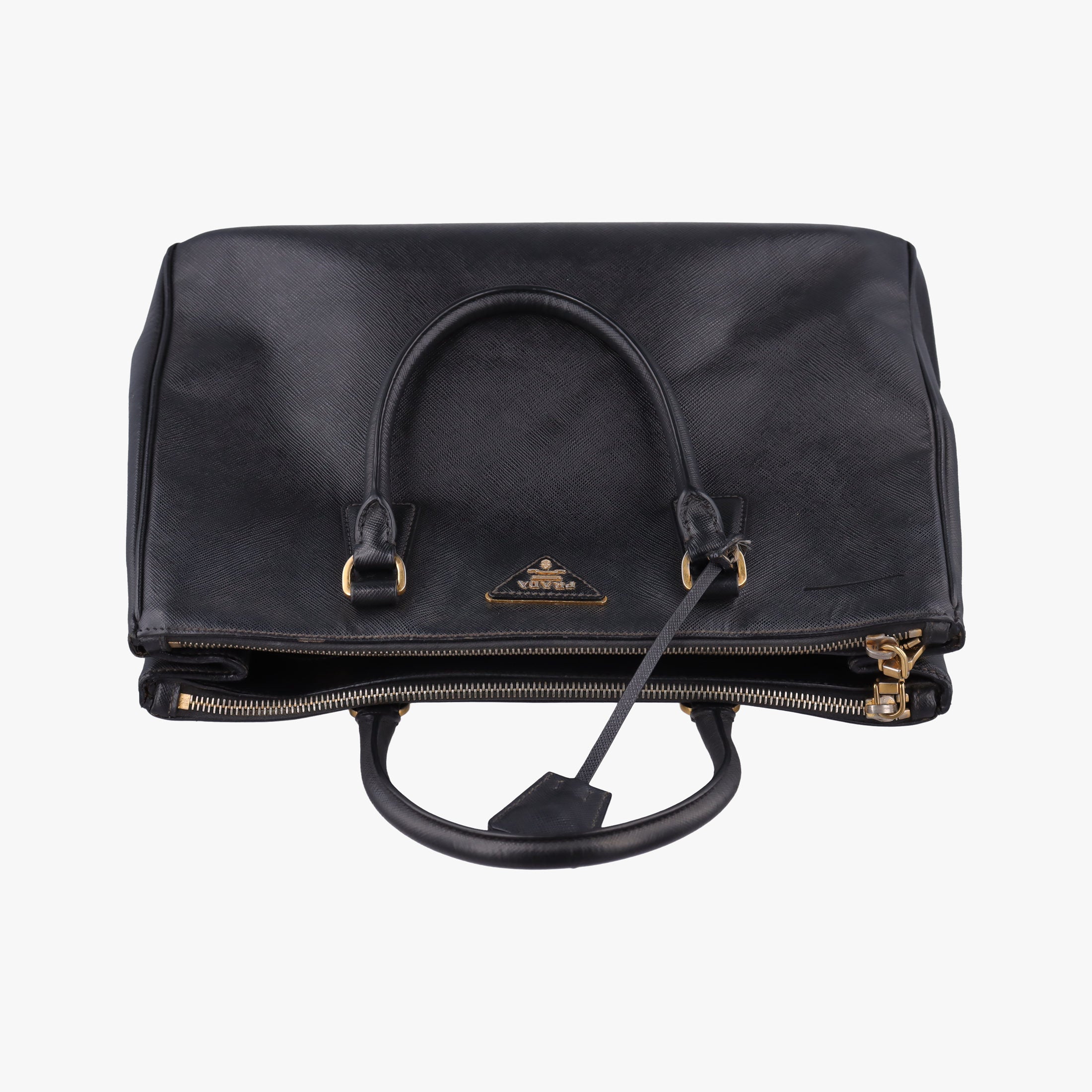 Pre-owned Prada Galleria Black SAFFIANO Leather BN2274 handbag | stylenewstar