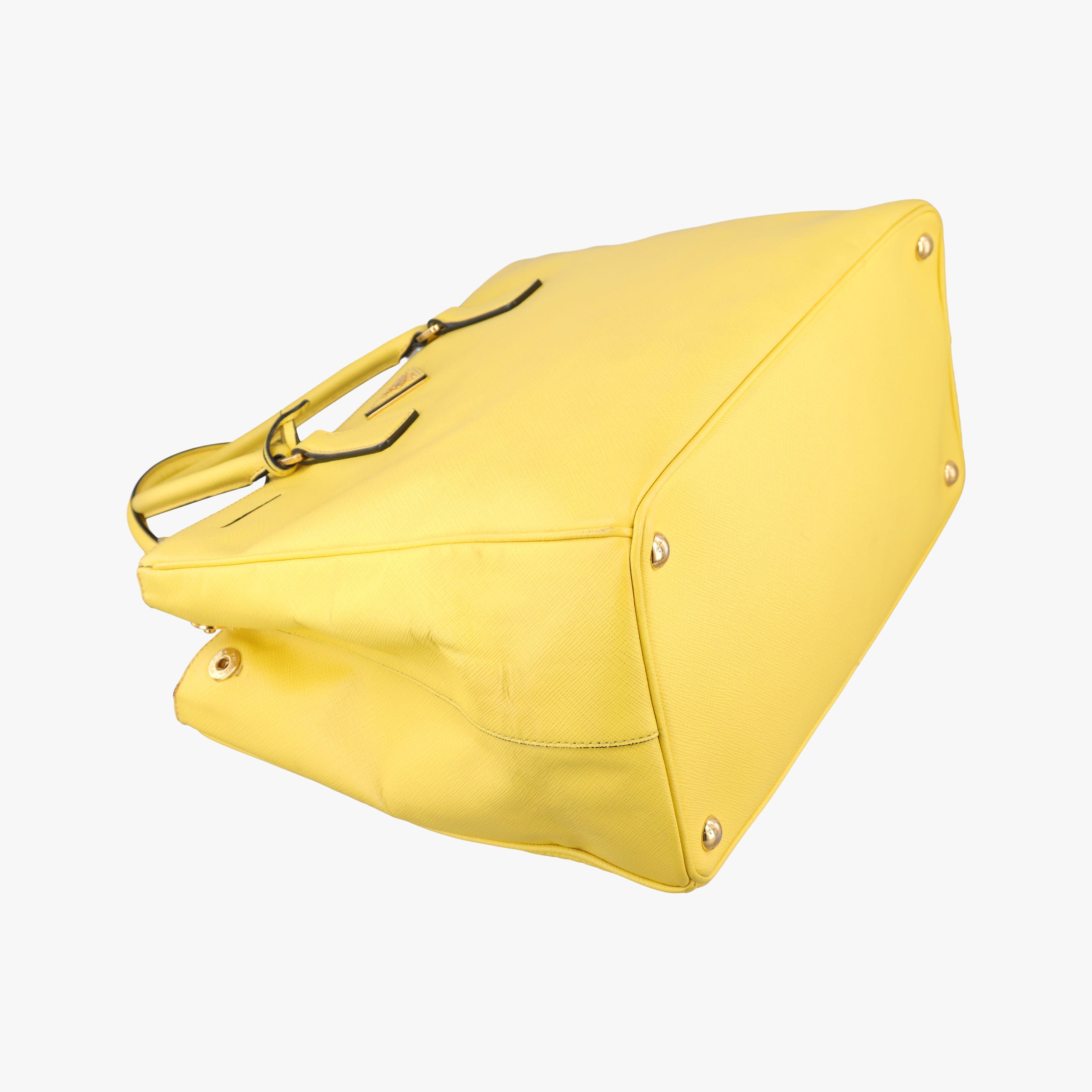 Vintage Prada Galleria Yellow SAFFIANO Leather BN2274 shoulderbag | stylenewstar