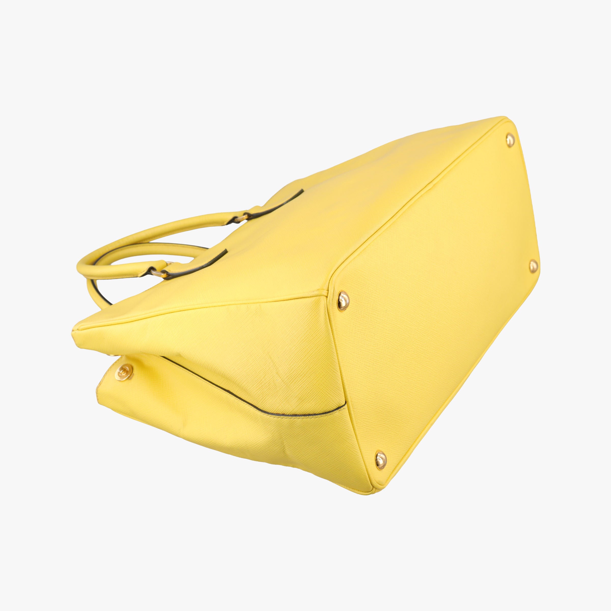 Vintage Prada Galleria Yellow SAFFIANO Leather BN2274 shoulderbag | stylenewstar