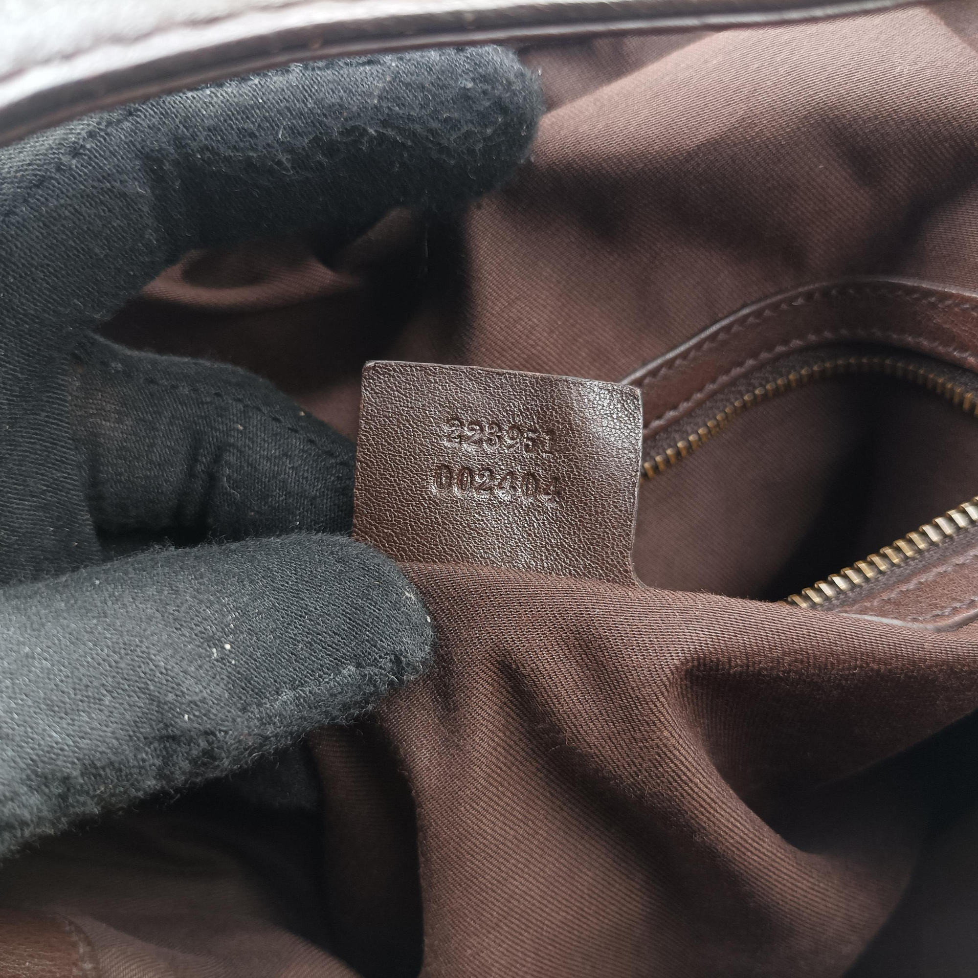 Pre-owned Gucci Guccissima Interlocking Icon Hobo Brown leather 223951 shoulderbag | stylenewstar