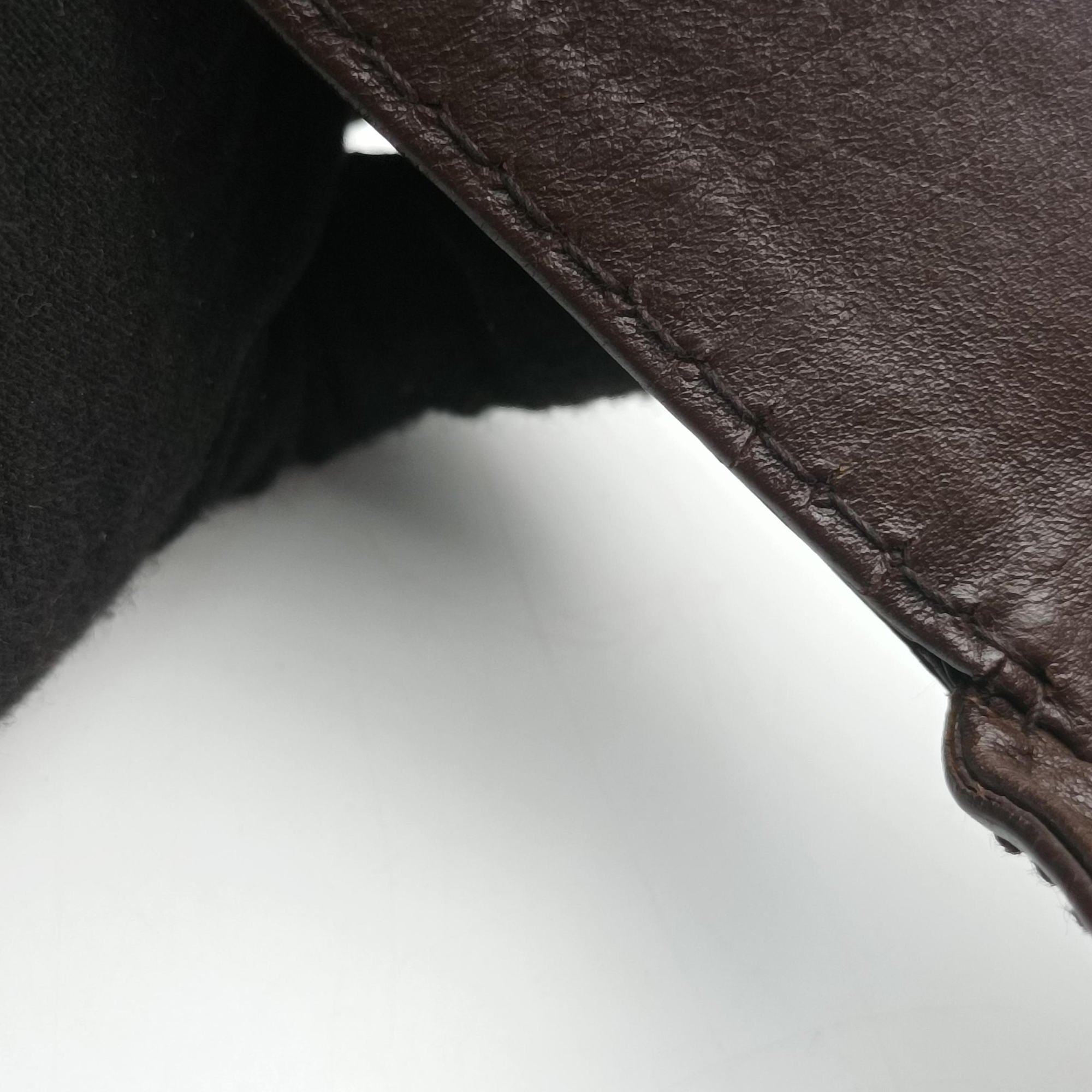 Pre-owned Gucci Guccissima Interlocking Icon Hobo Brown leather 223951 shoulderbag | stylenewstar