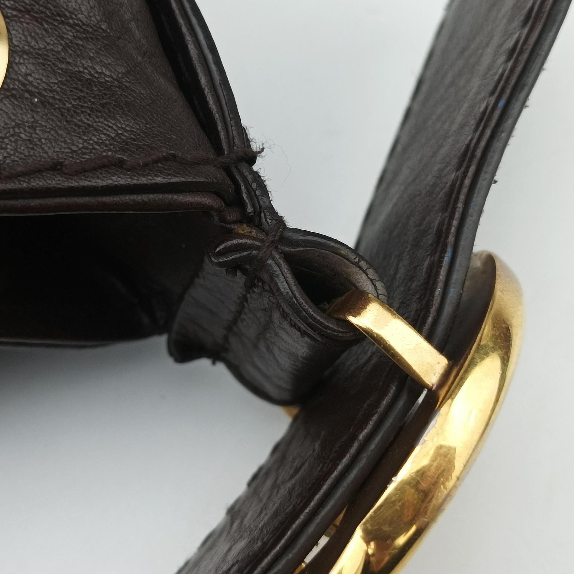 Pre-owned Gucci Guccissima Interlocking Icon Hobo Brown leather 223951 shoulderbag | stylenewstar