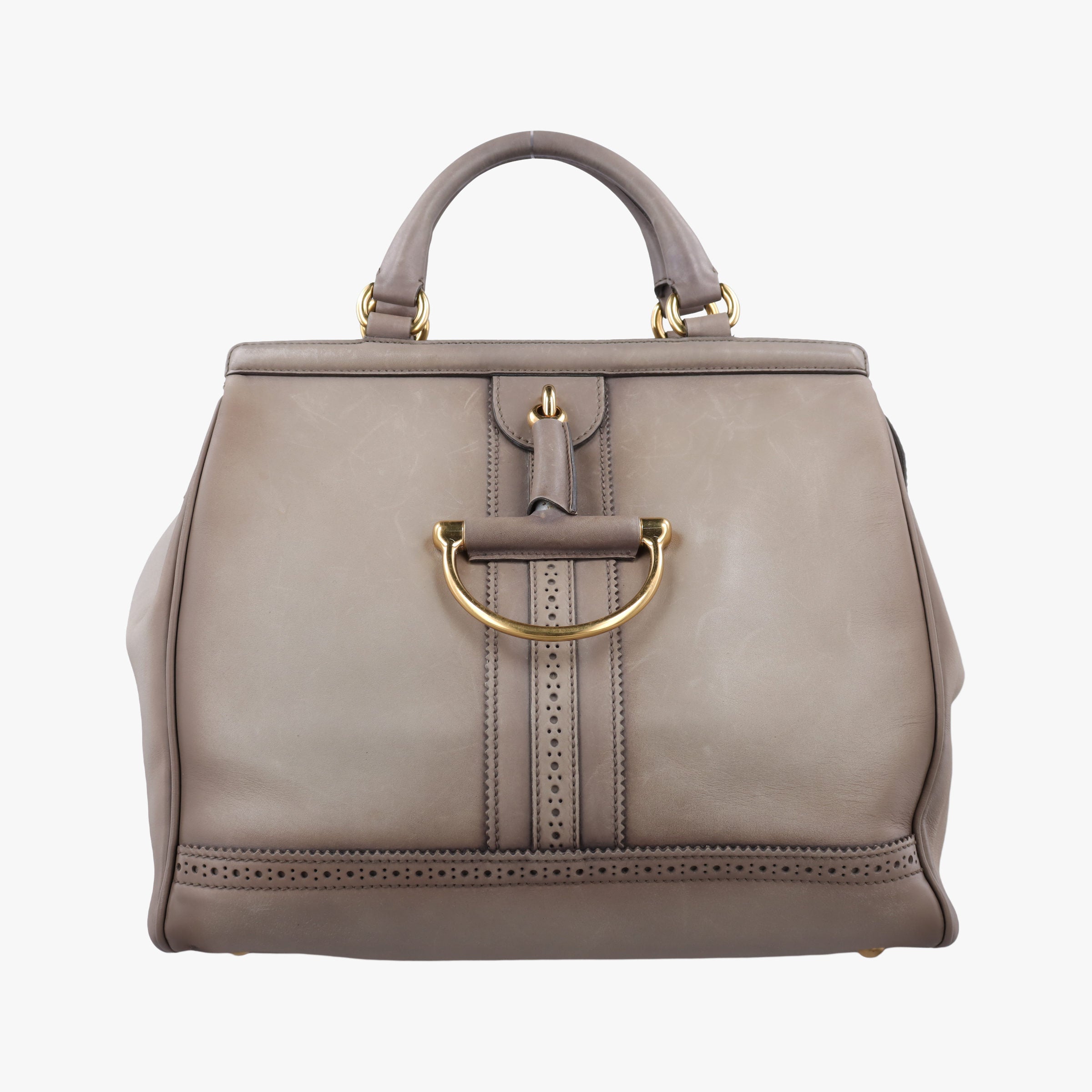 Vintage Gucci horse bit Grey Leather 296900 handbag | stylenewstar