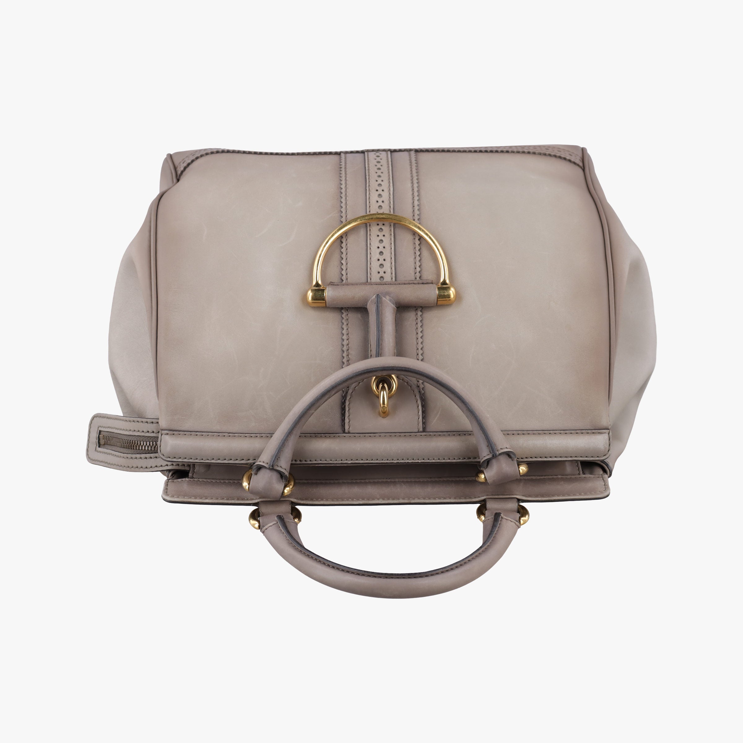 Vintage Gucci horse bit Grey Leather 296900 handbag | stylenewstar