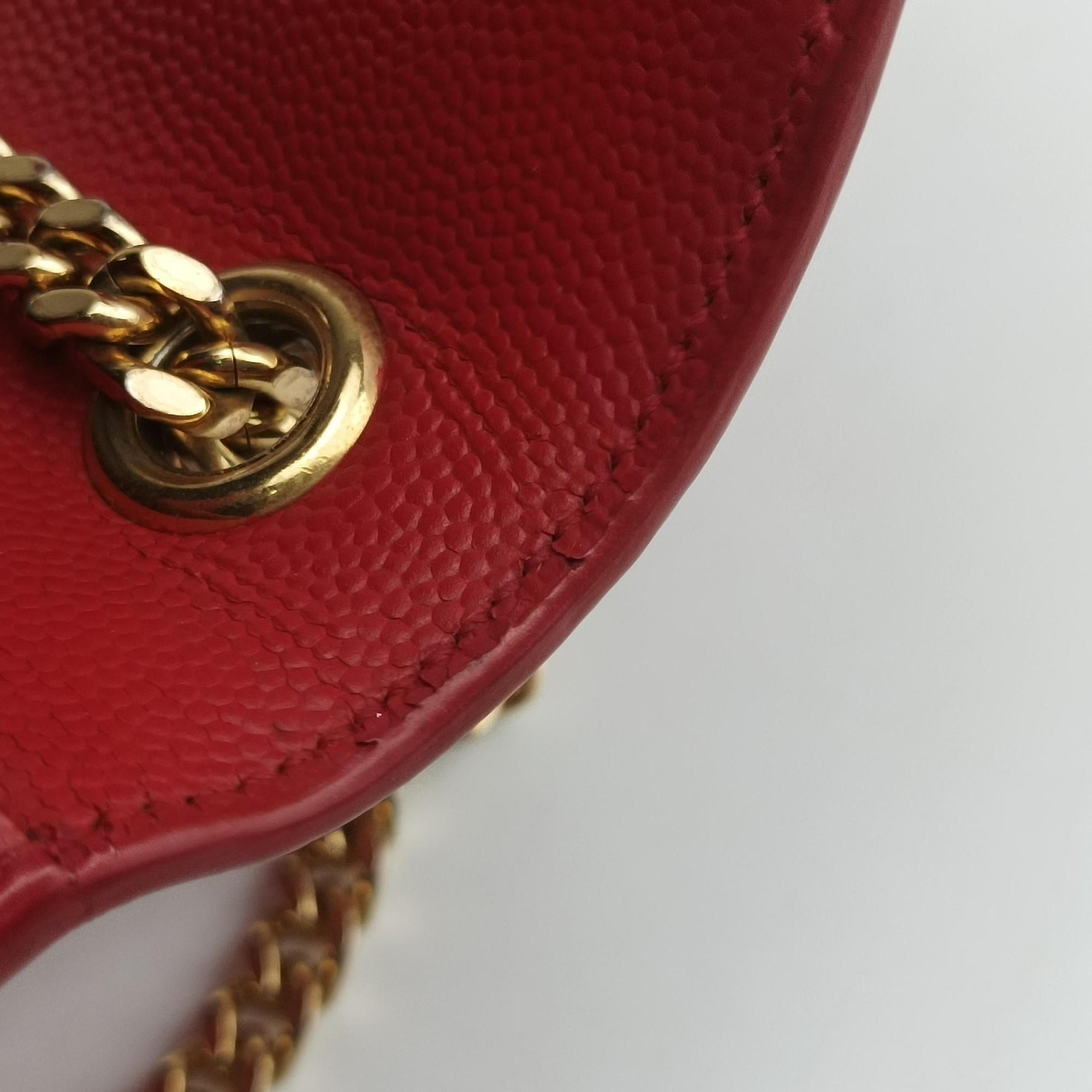 Pre-owned Yves Saint Laurent KATE Red Leather 364021 shoulderbag | stylenewstar