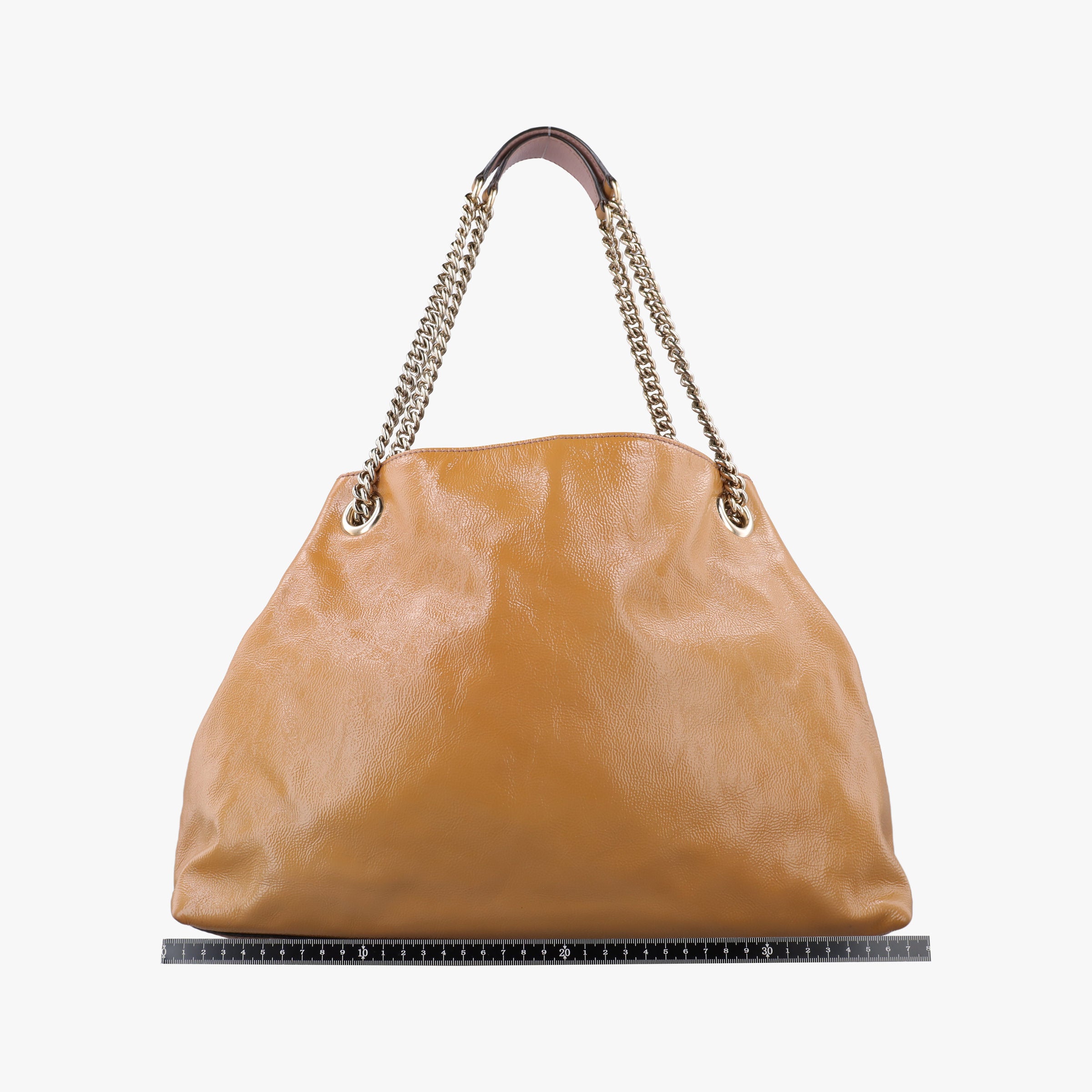 Pre-owned Gucci Soho Beige Patent Leather 308982 shoulderbag | stylenewstar