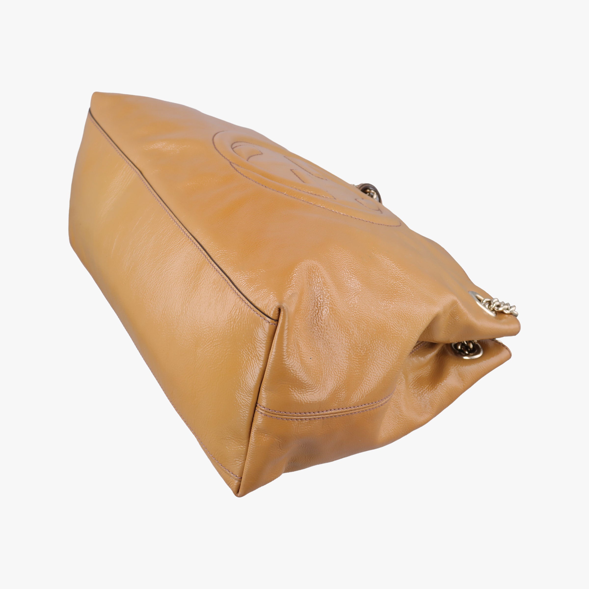 Pre-owned Gucci Soho Beige Patent Leather 308982 shoulderbag | stylenewstar