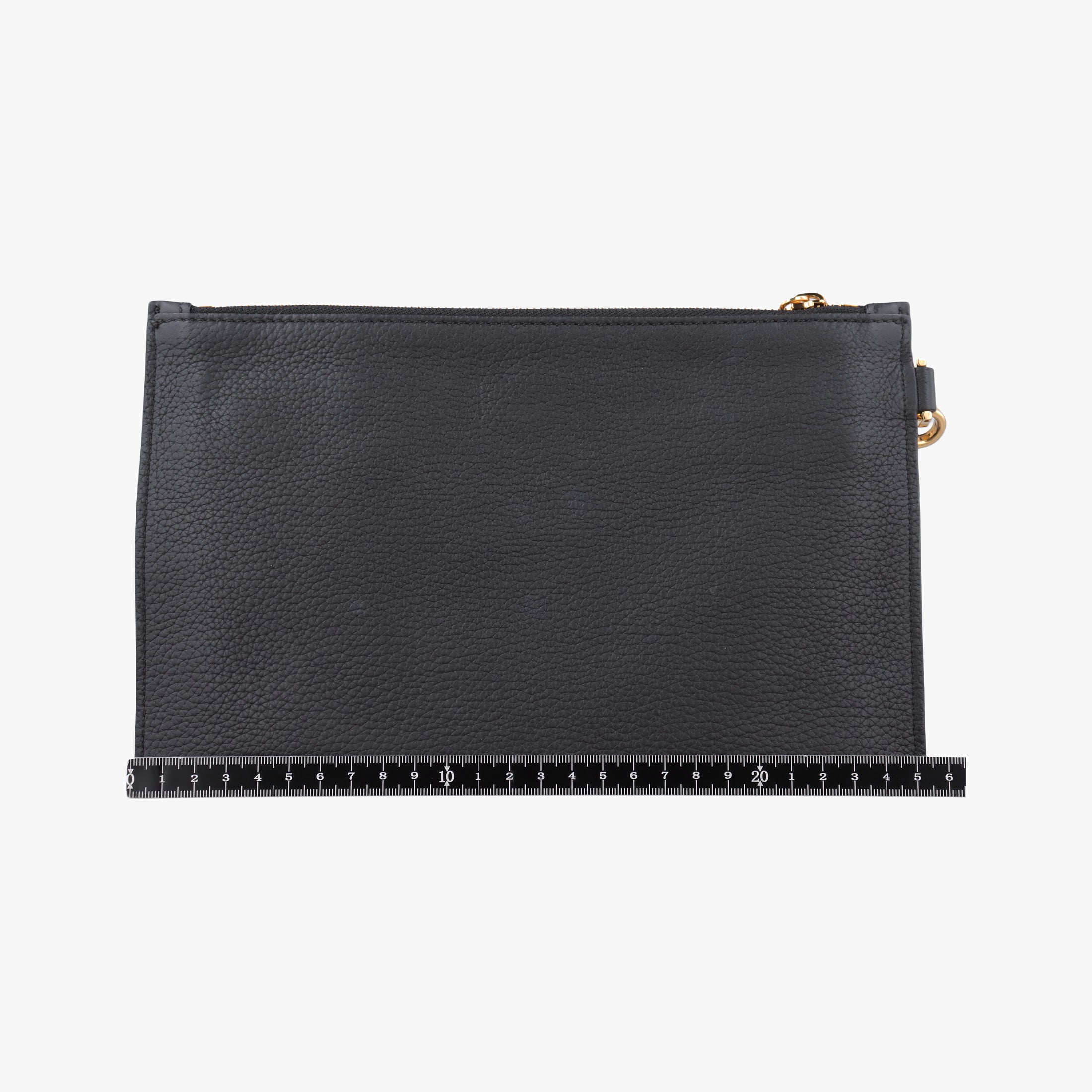 Pre-owned VERSACE Medusa Black Leather  clutchbag | stylenewstar