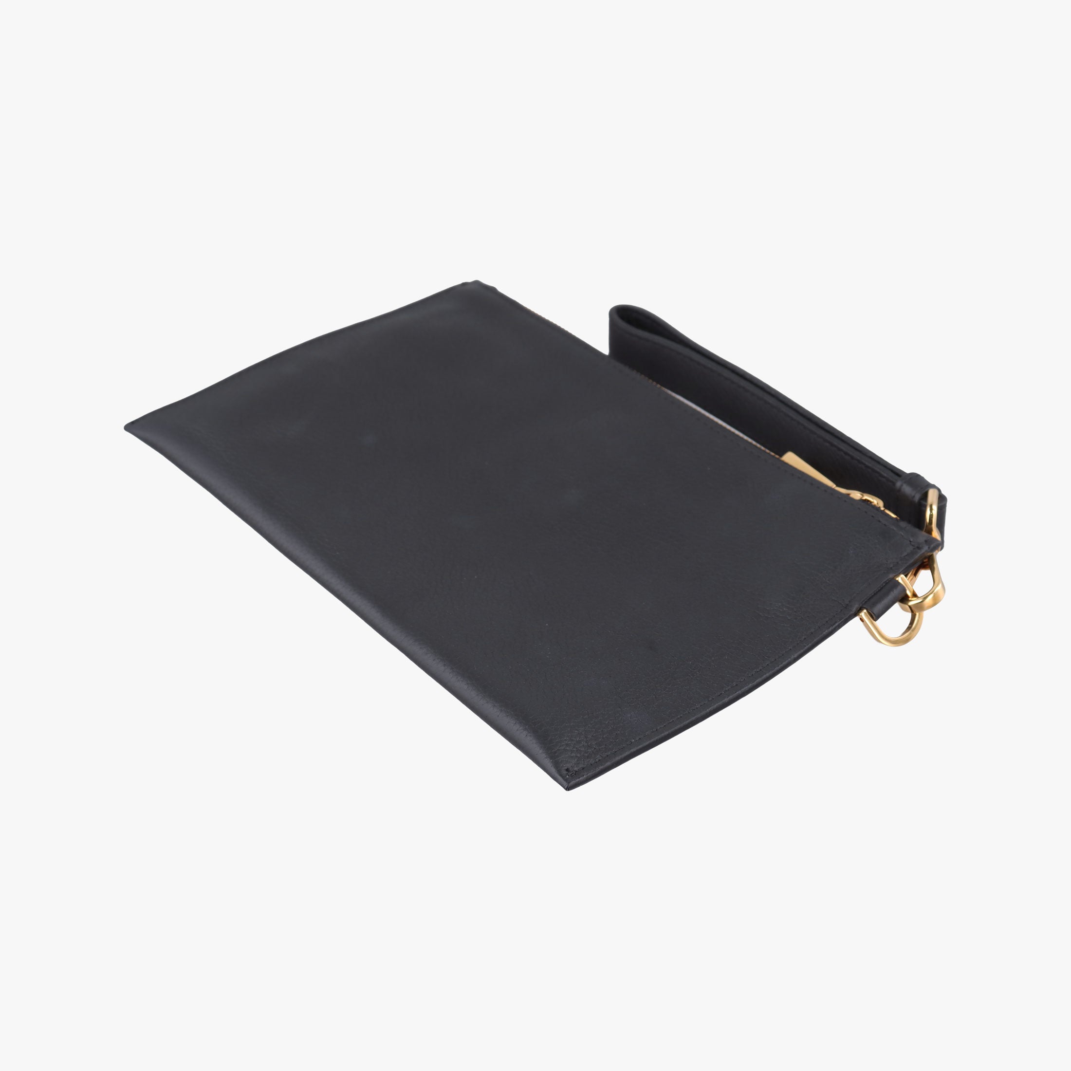 Pre-owned VERSACE Medusa Black Leather  clutchbag | stylenewstar