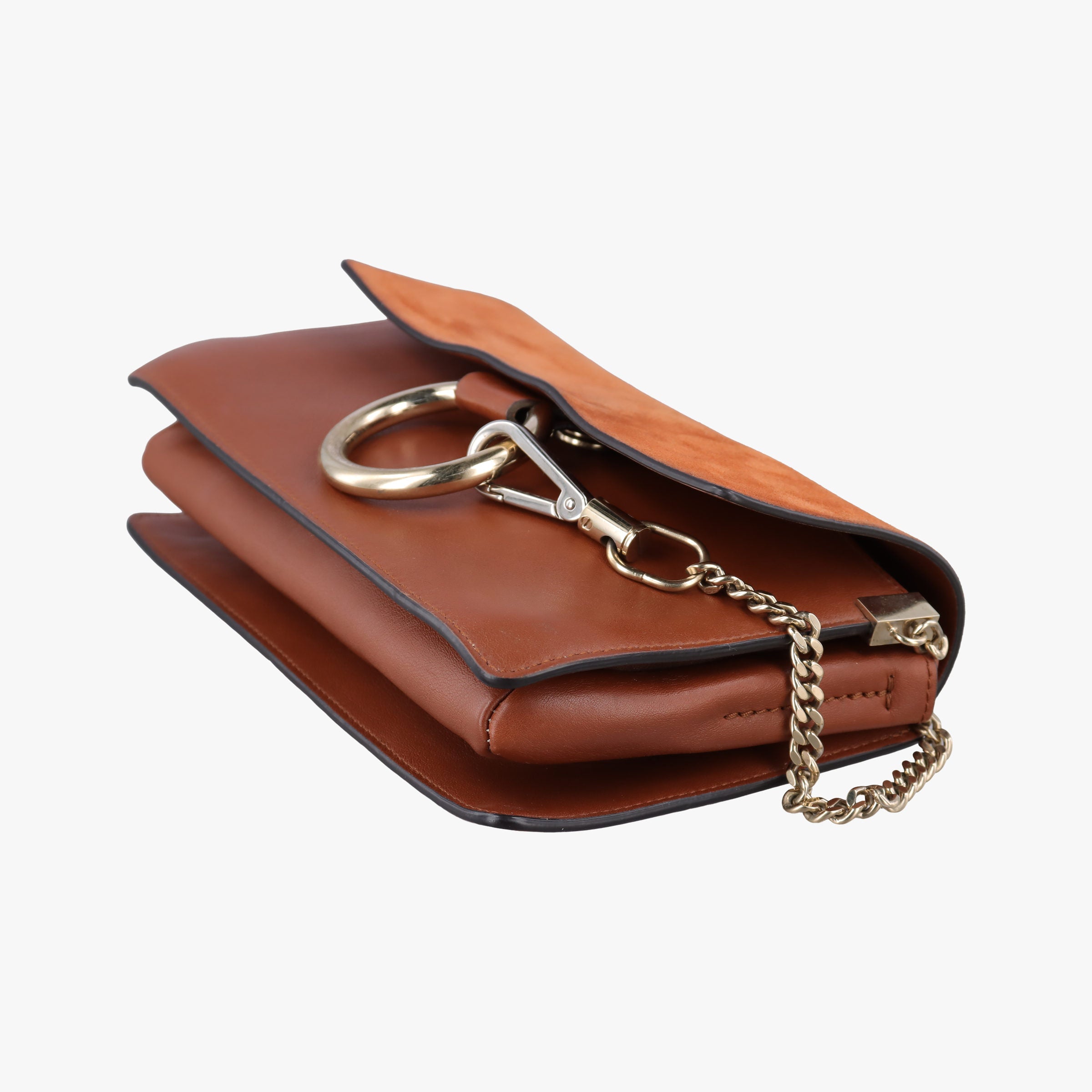 Secondhand Chloe FAYE Brown Suede × leather  shoulderbag | stylenewstar