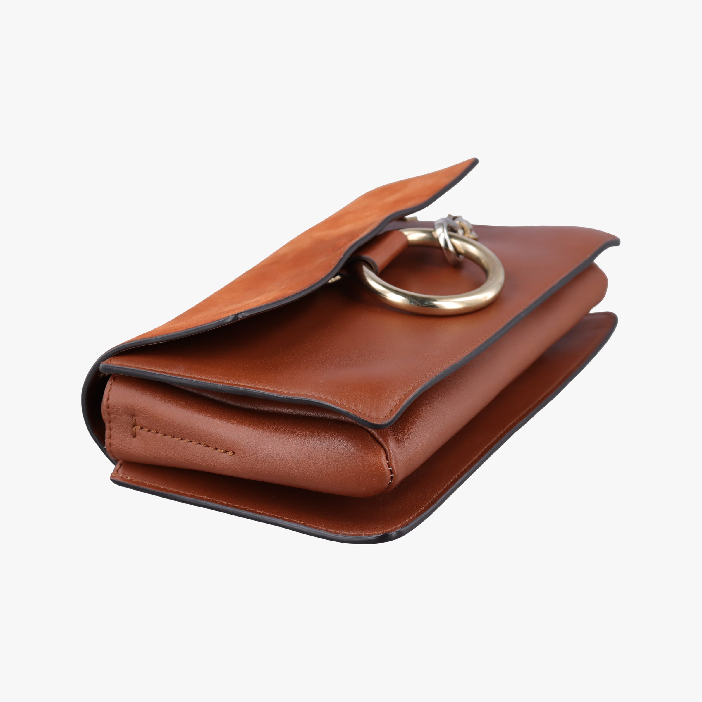 Secondhand Chloe FAYE Brown Suede × leather  shoulderbag | stylenewstar
